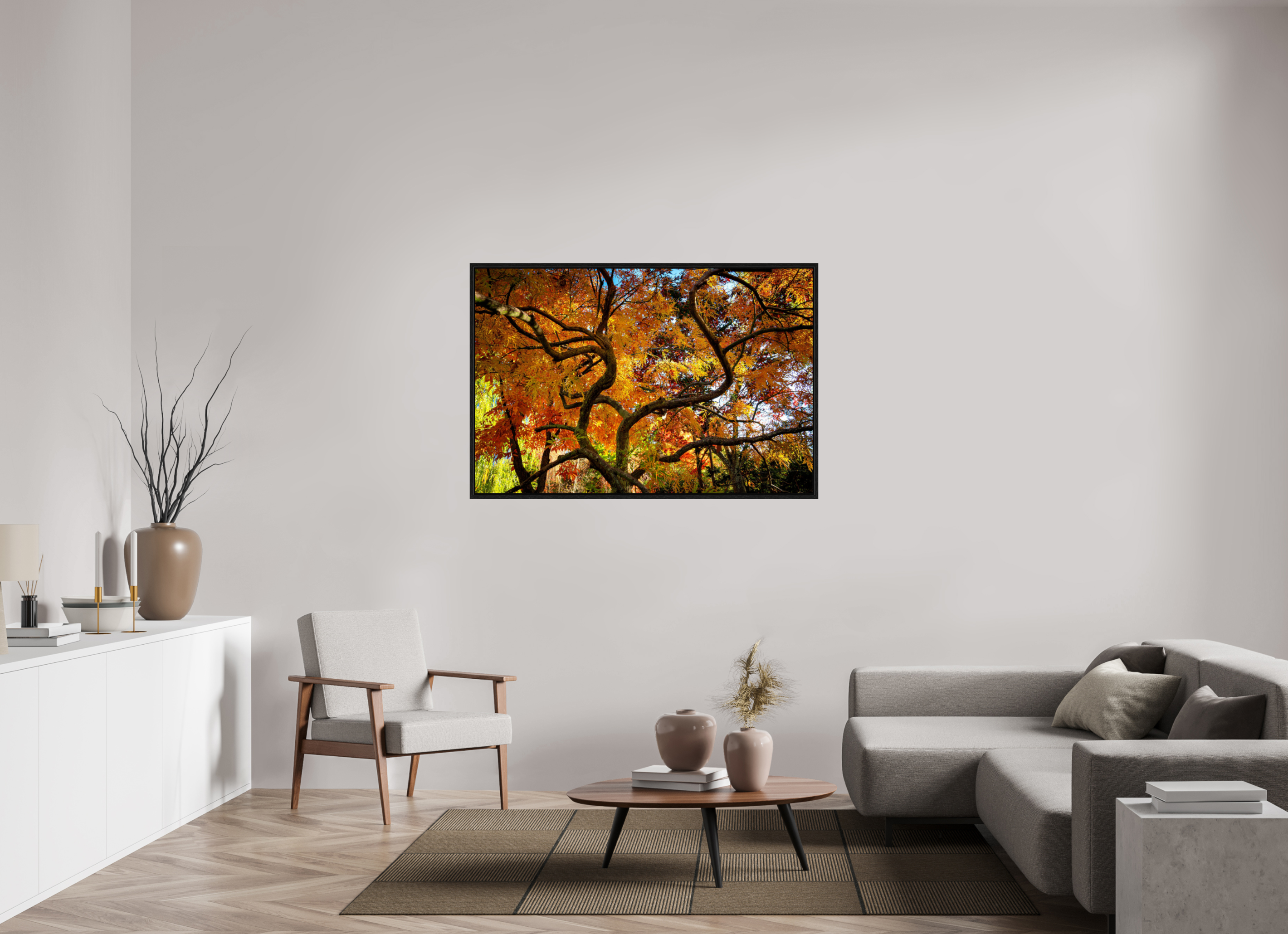 54 x 36″, Floater Frame Autumn Maple