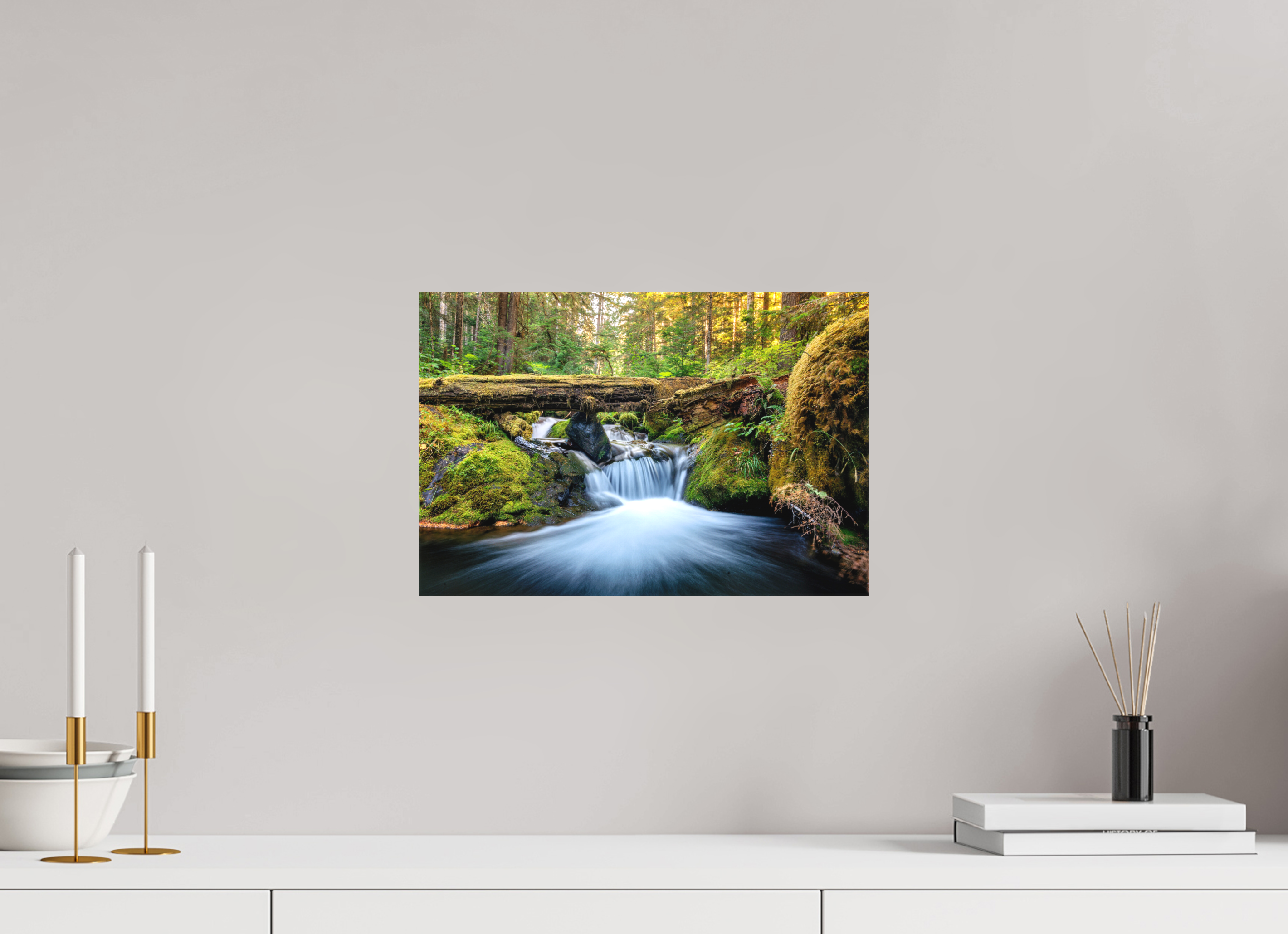15 x 10″, Matte Canvas with Wrapped Edges Falls on the Quilcene River