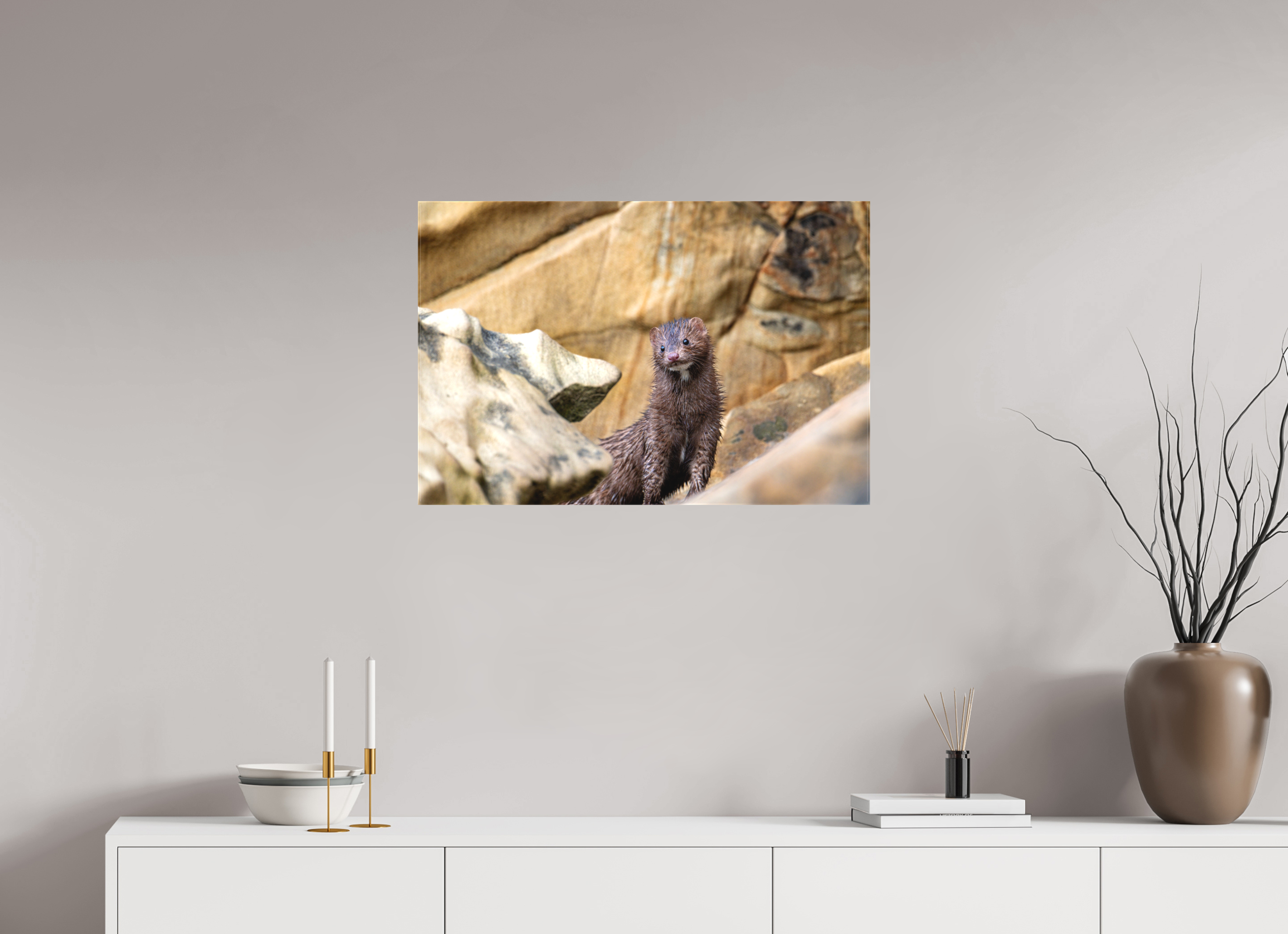 30 x 20″, Matte Canvas with Wrapped Edges Seaside Mink