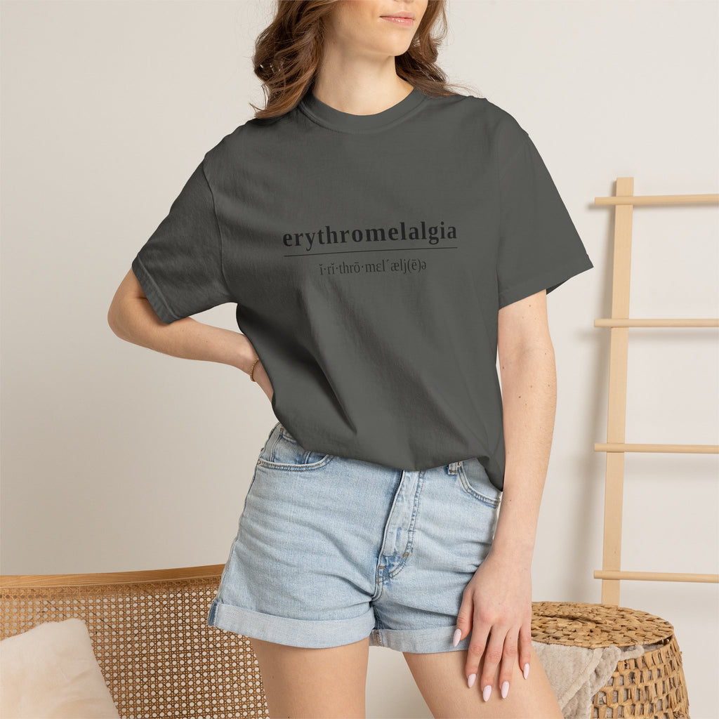 Erythromelalgia Definition T-Shirt | Black Text | Medical Awareness Tee