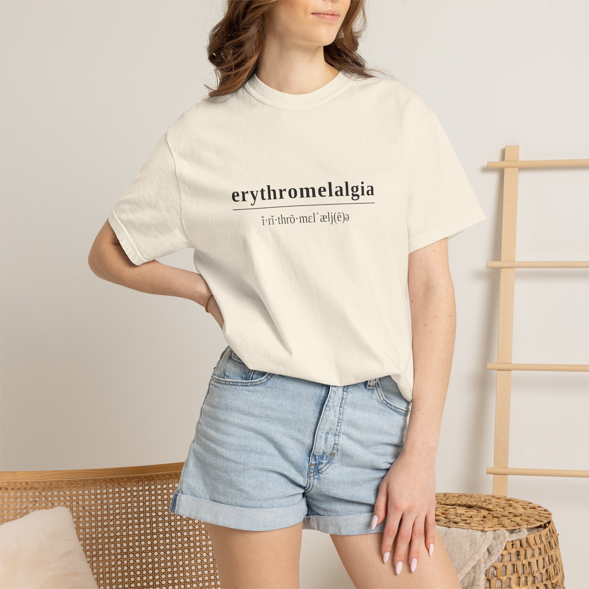 Erythromelalgia Definition T-Shirt | Black Text | Medical Awareness Tee