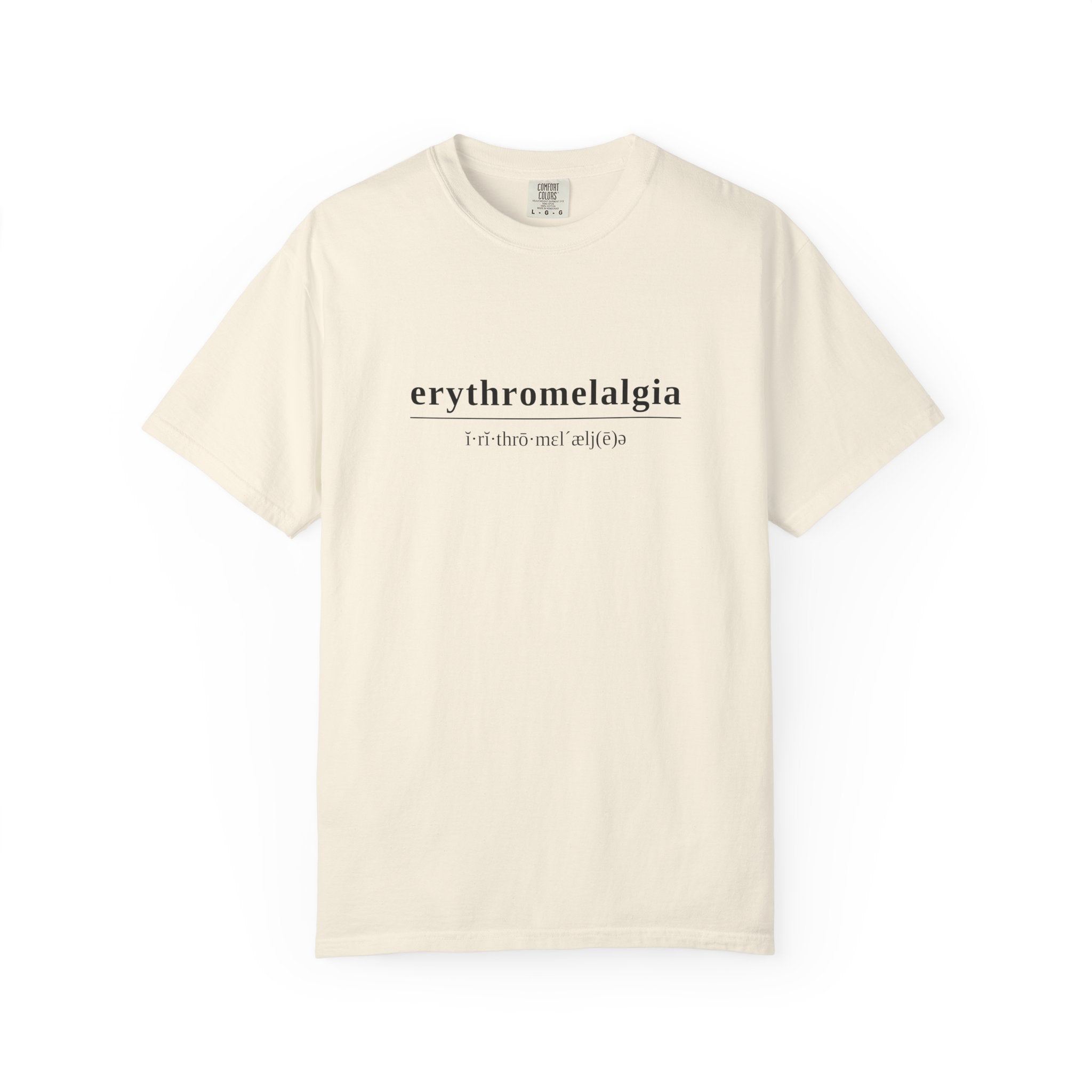 Erythromelalgia Definition T-Shirt | Black Text | Medical Awareness Tee
