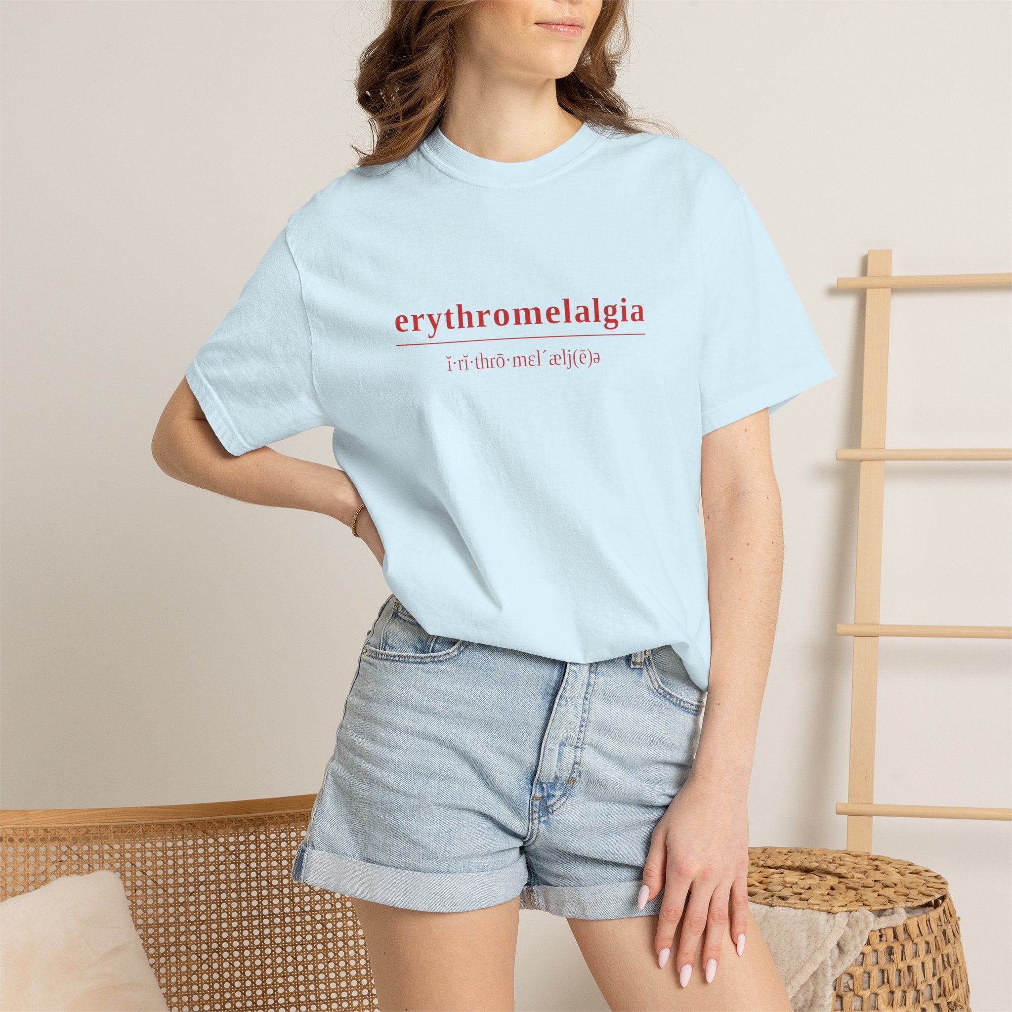 Erythromelalgia Definition T-Shirt | Red Text | Medical Awareness Tee