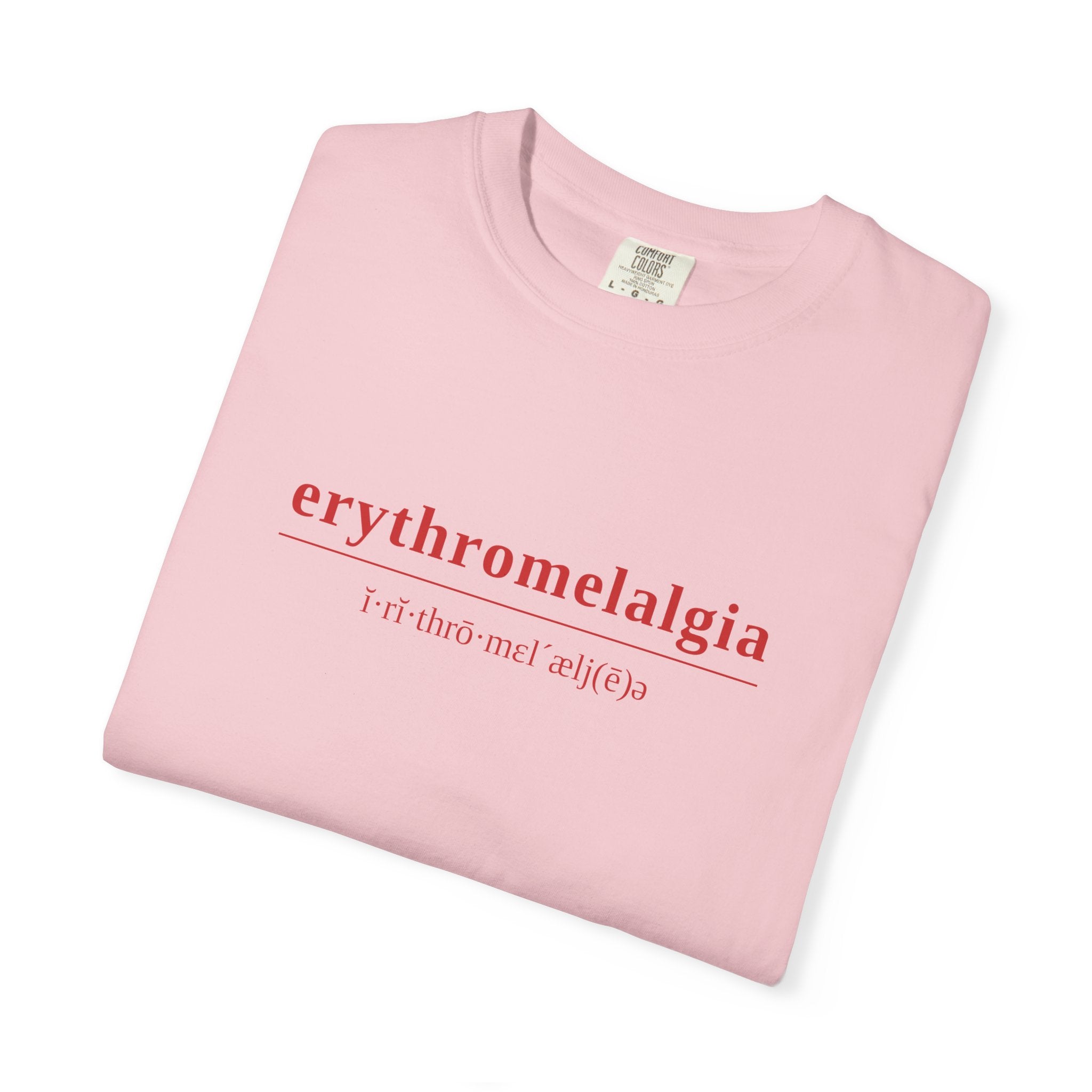 Erythromelalgia Definition T-Shirt | Red Text | Medical Awareness Tee