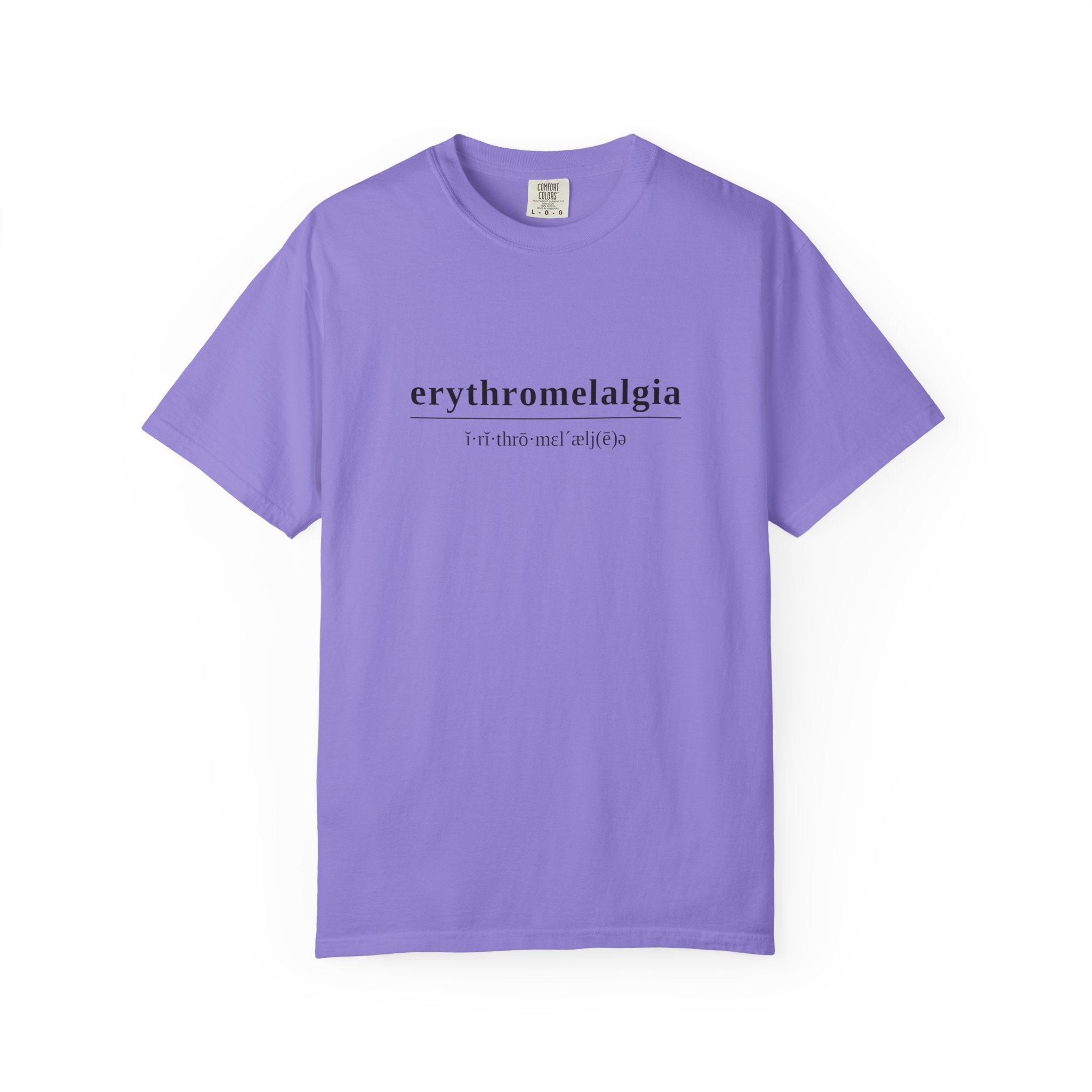 Erythromelalgia Definition T-Shirt | Black Text | Medical Awareness Tee