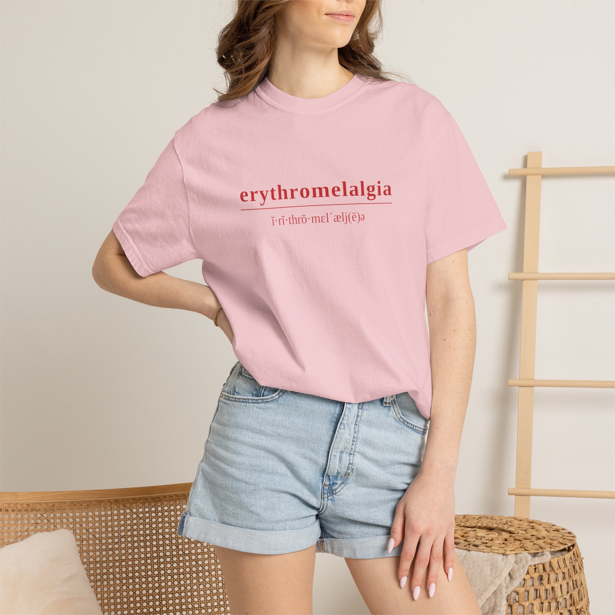 Erythromelalgia Definition T-Shirt | Red Text | Medical Awareness Tee