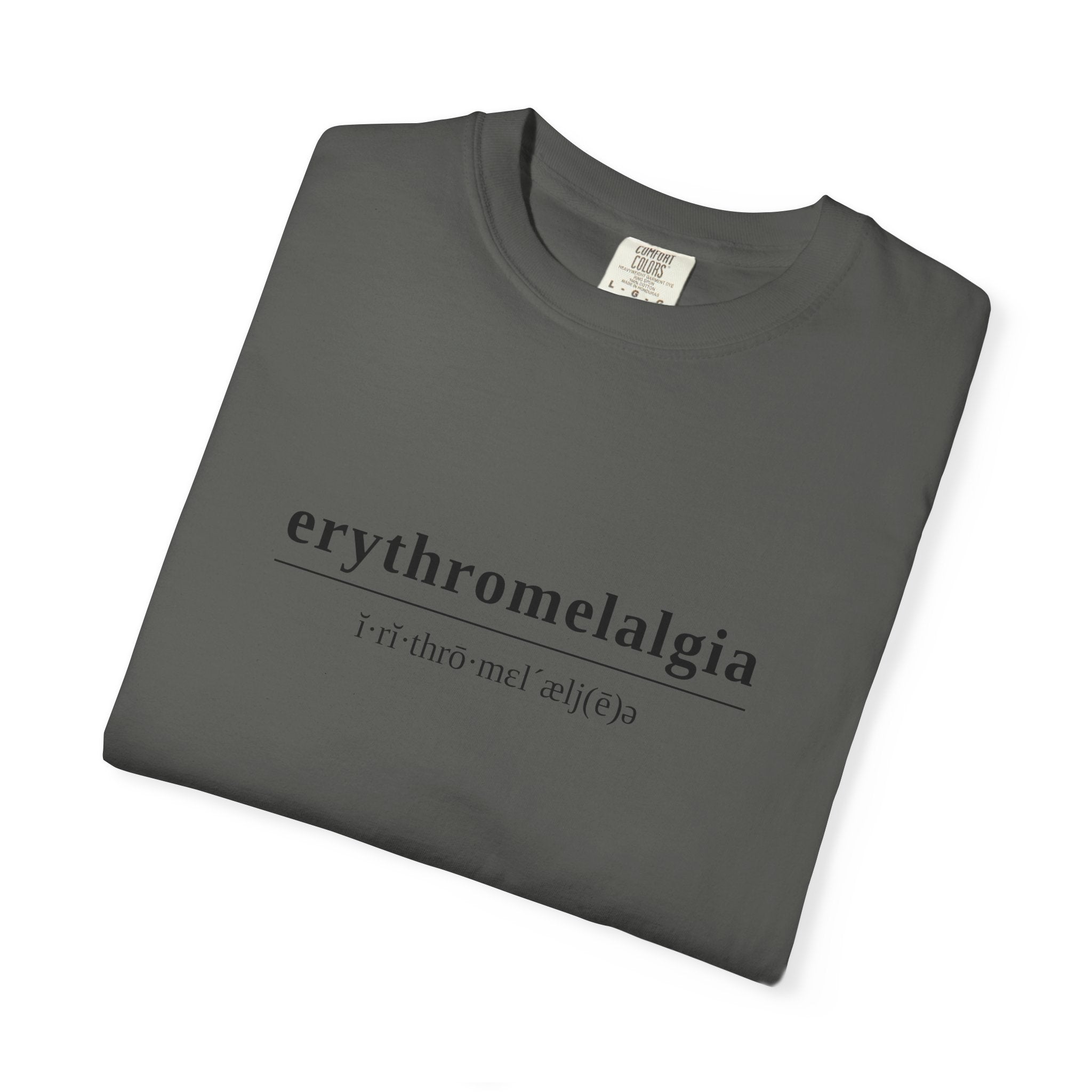 Erythromelalgia Definition T-Shirt | Black Text | Medical Awareness Tee