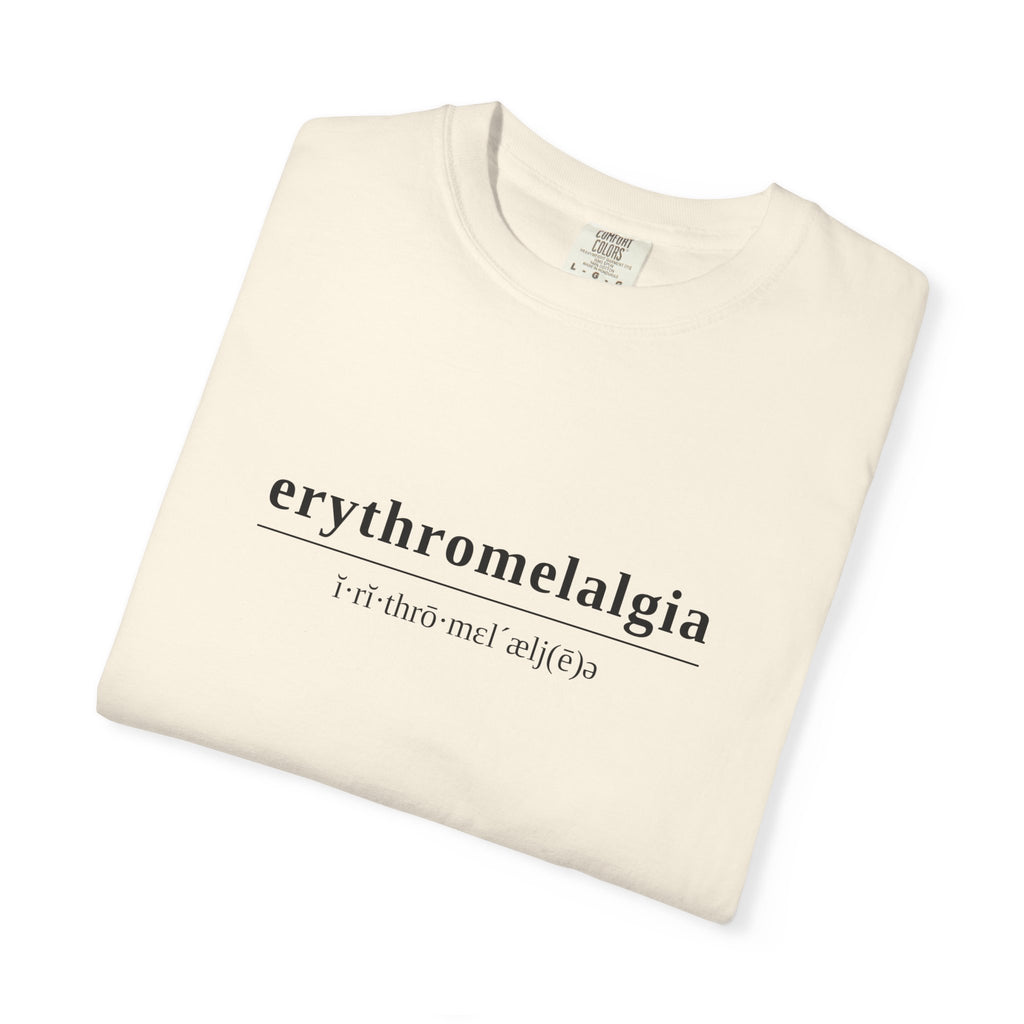 Erythromelalgia Definition T-Shirt | Black Text | Medical Awareness Tee