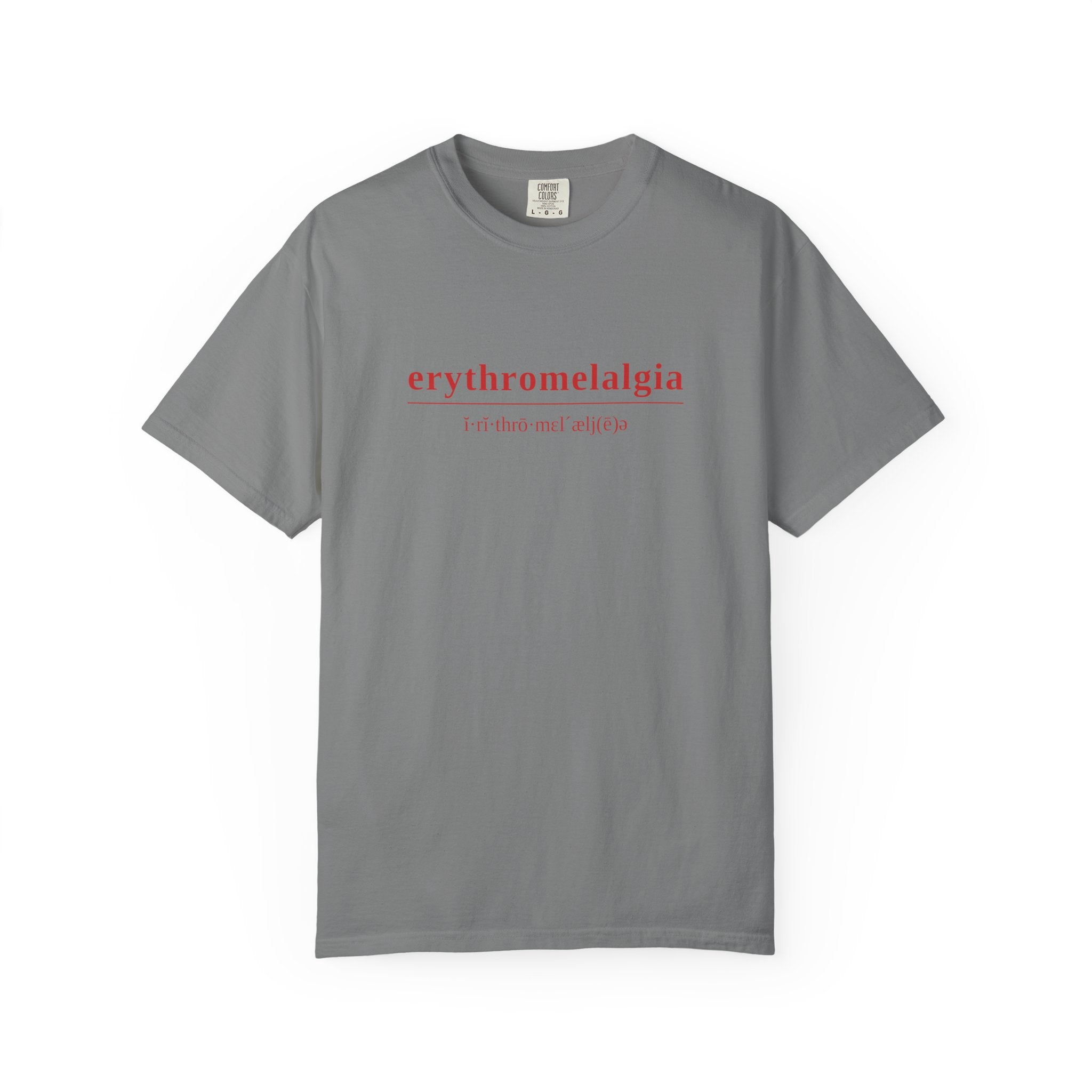 Erythromelalgia Definition T-Shirt | Red Text | Medical Awareness Tee