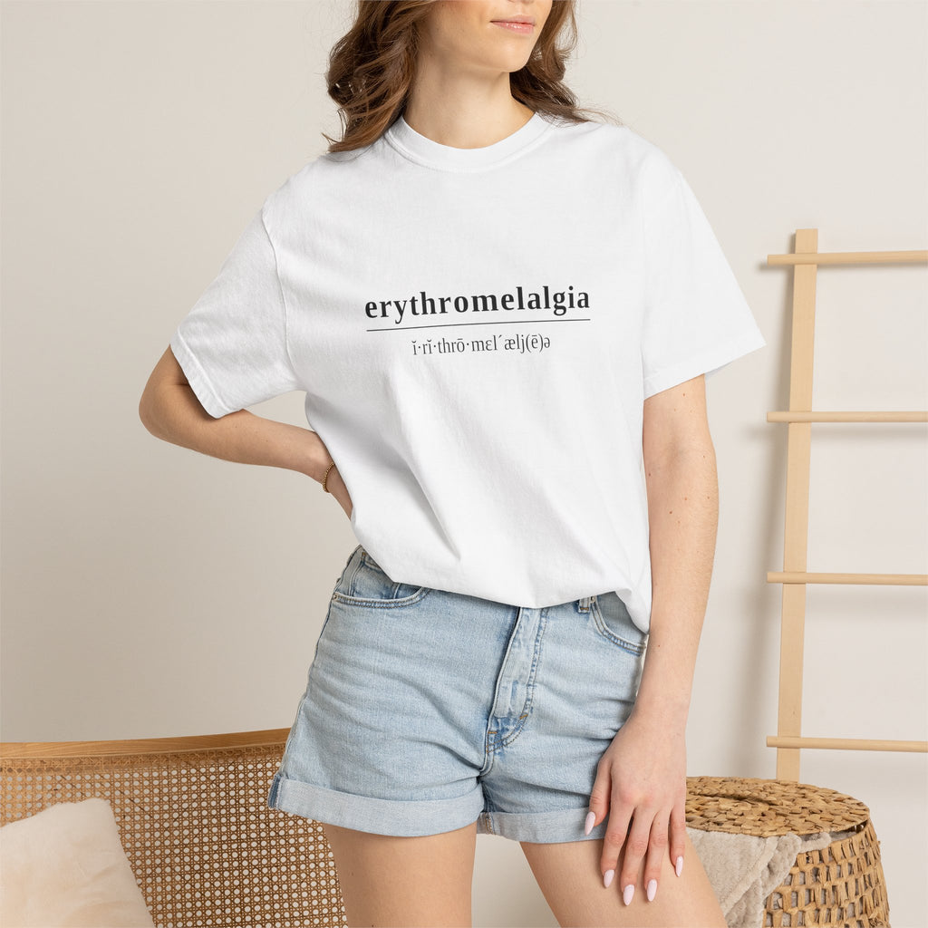 Erythromelalgia Definition T-Shirt | Black Text | Medical Awareness Tee