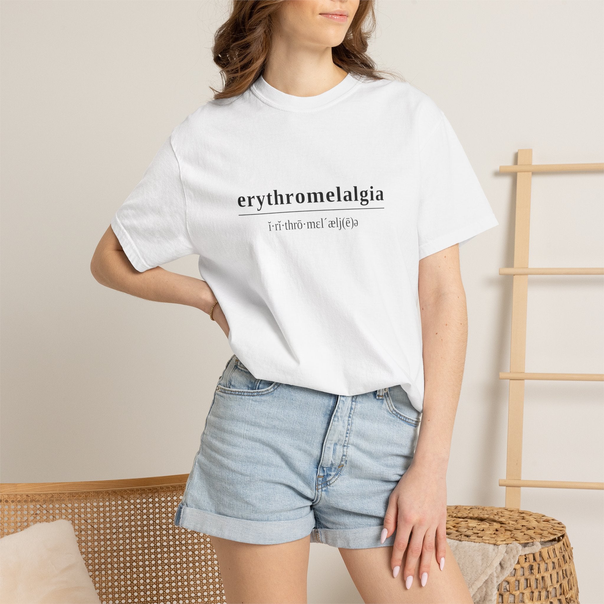 Erythromelalgia Definition T-Shirt | Black Text | Medical Awareness Tee