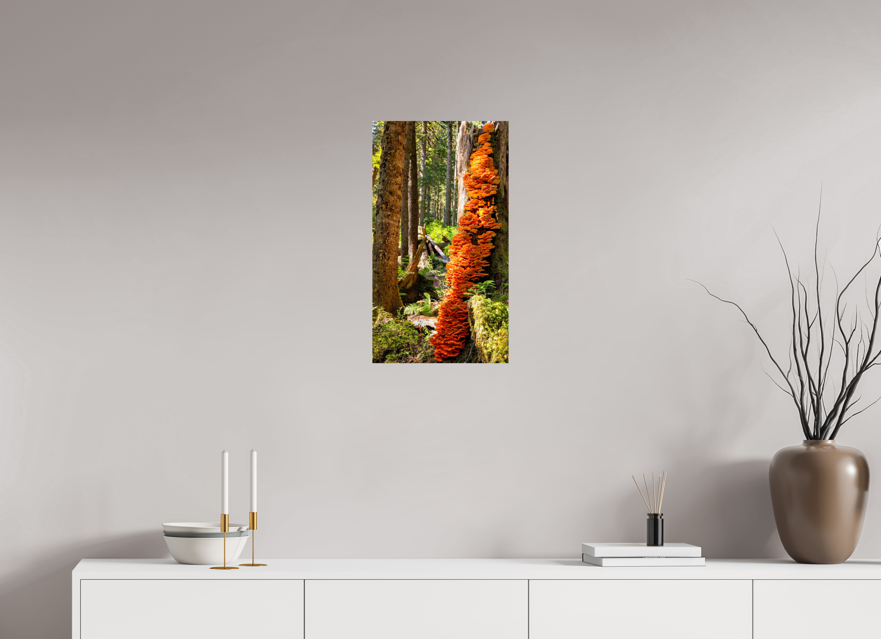 13.5 x 24″, Photo Print On Fuji Crystal DP II Flaming Stump