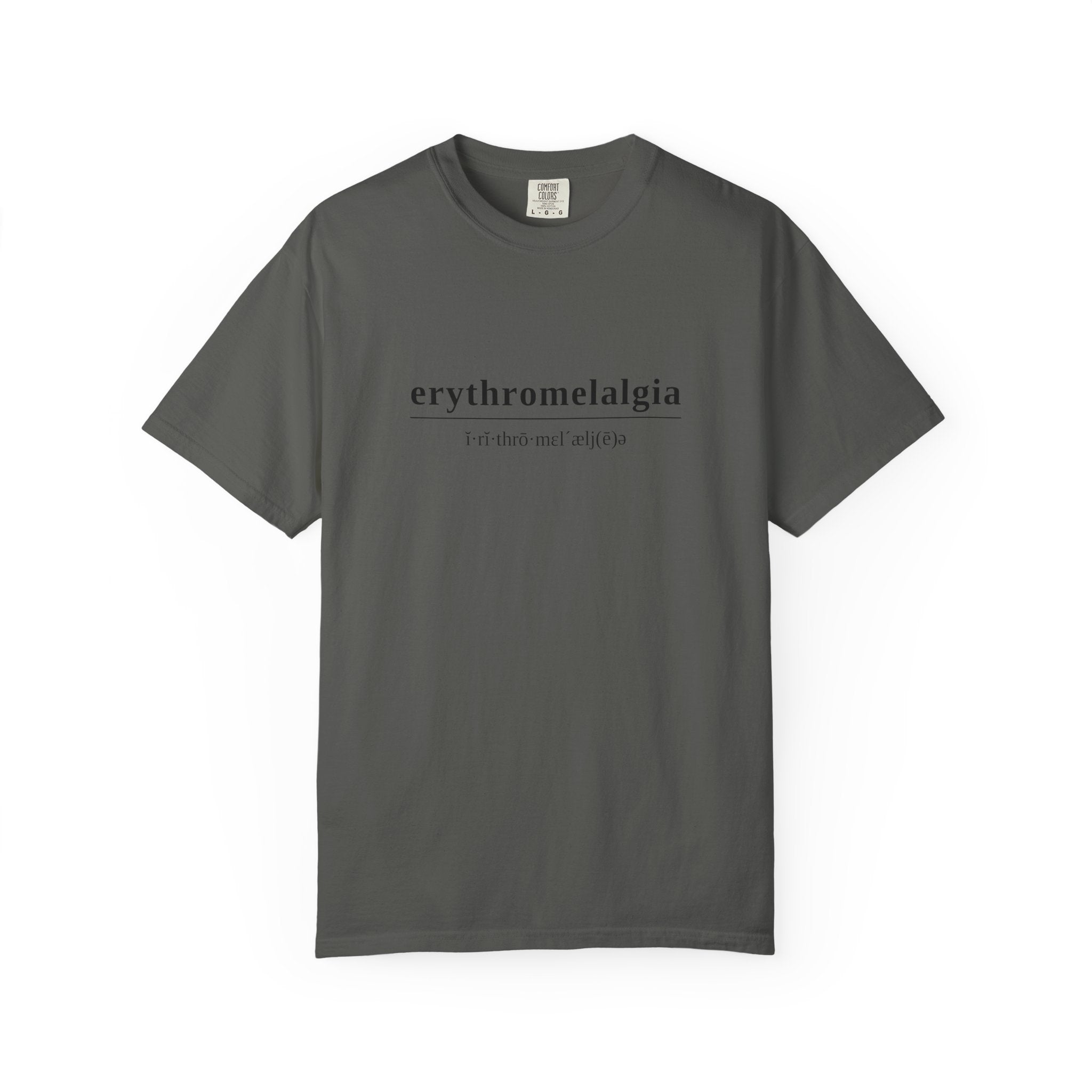 Erythromelalgia Definition T-Shirt | Black Text | Medical Awareness Tee