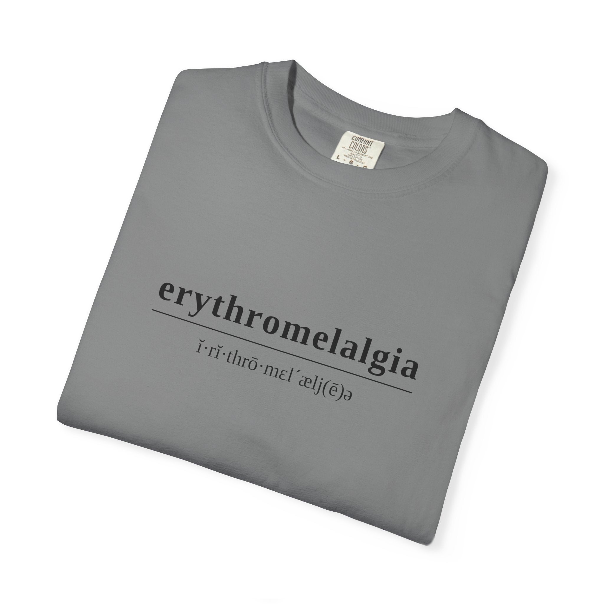 Erythromelalgia Definition T-Shirt | Black Text | Medical Awareness Tee