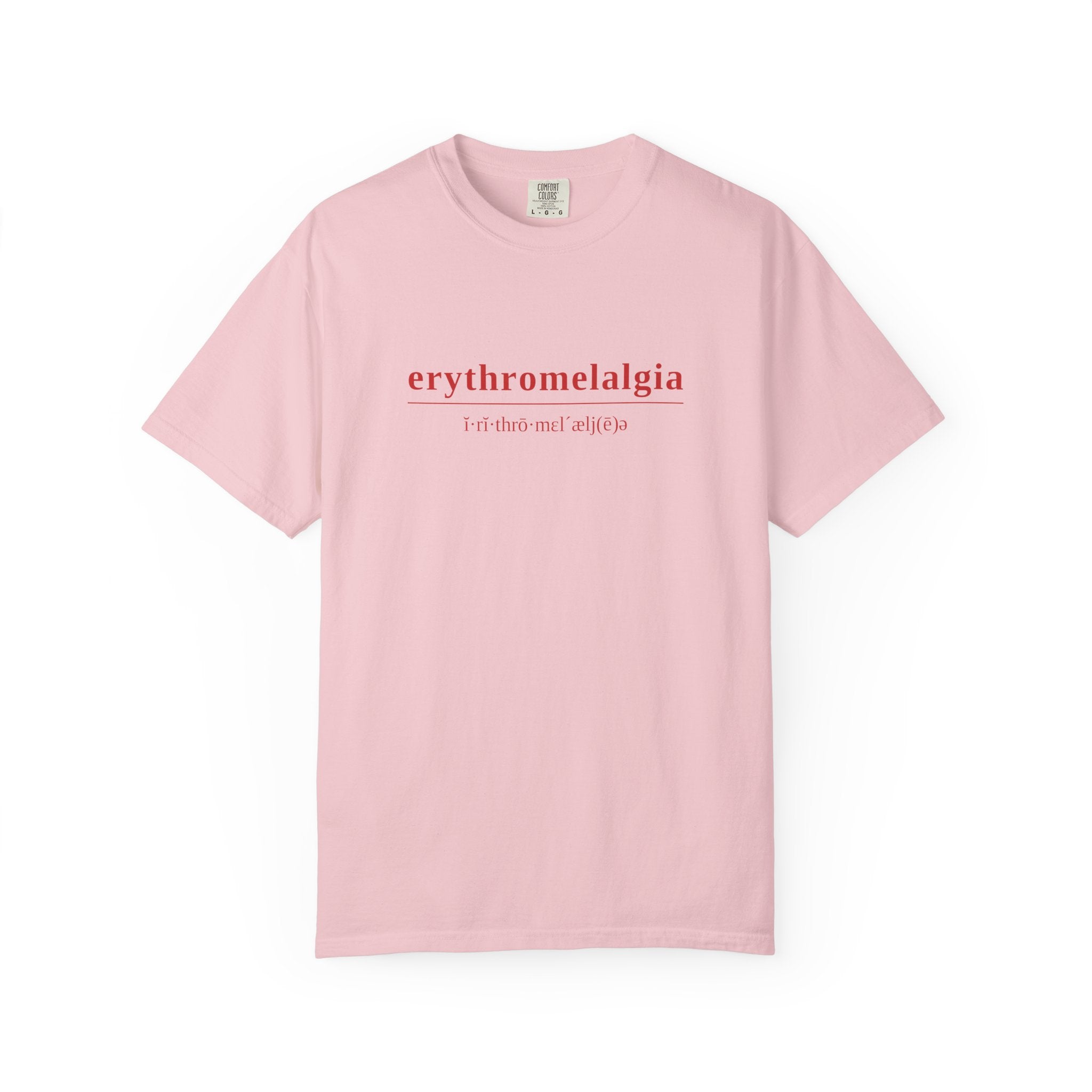 Erythromelalgia Definition T-Shirt | Red Text | Medical Awareness Tee