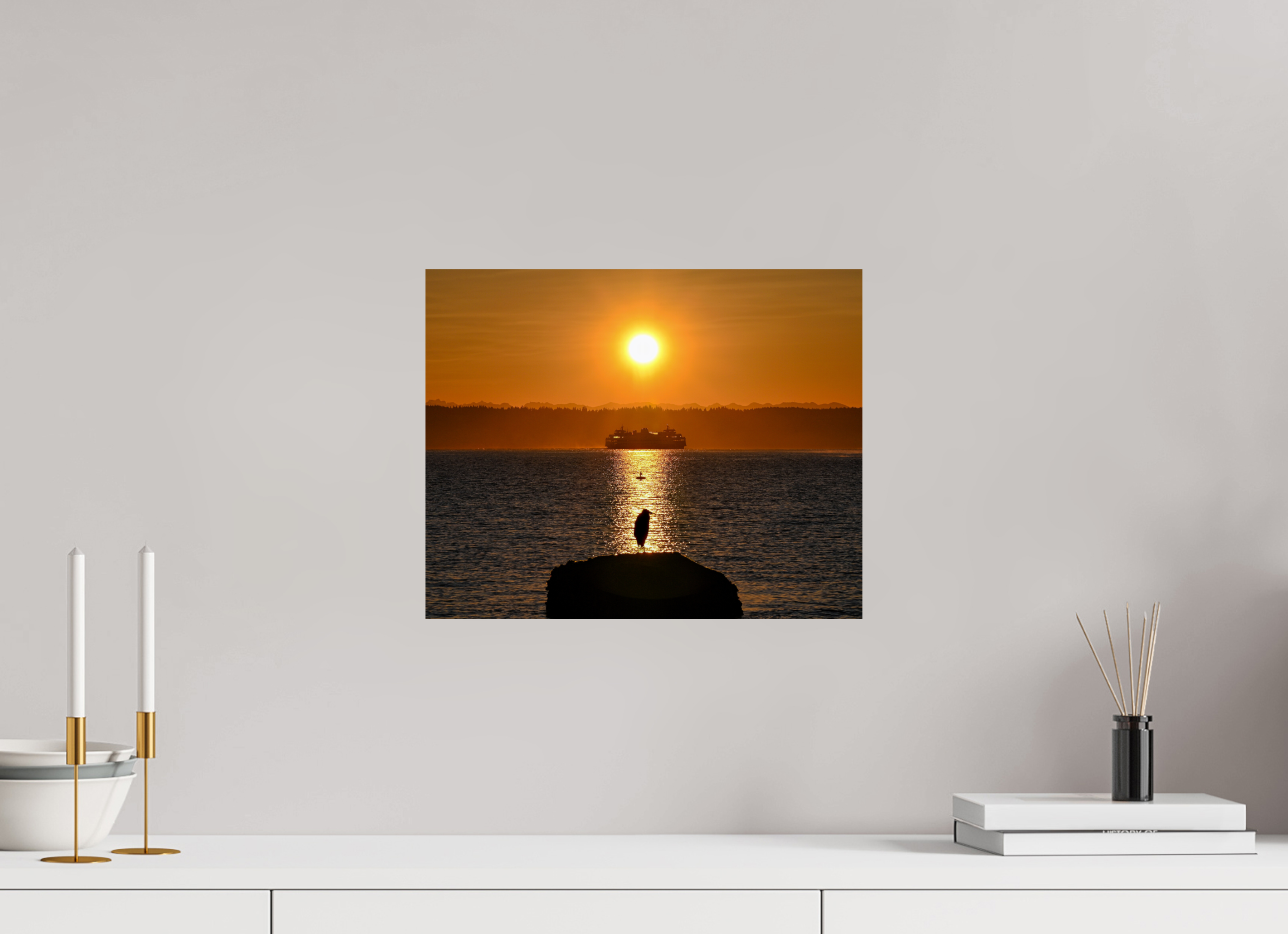 15 x 12″, Photo Print on Aluminum Backing Sunrise on Tide Rock