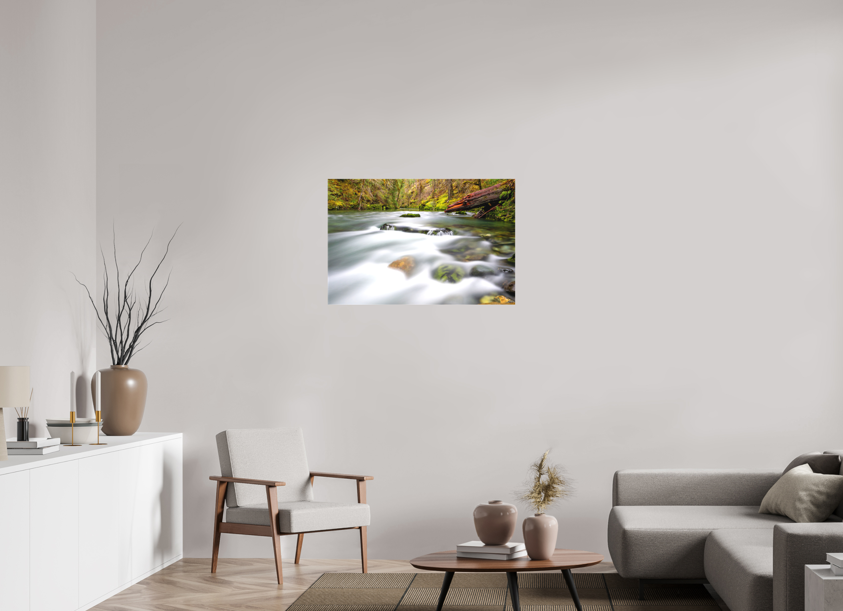 36 x 24″, Matte Canvas with Wrapped Edges River Rocks