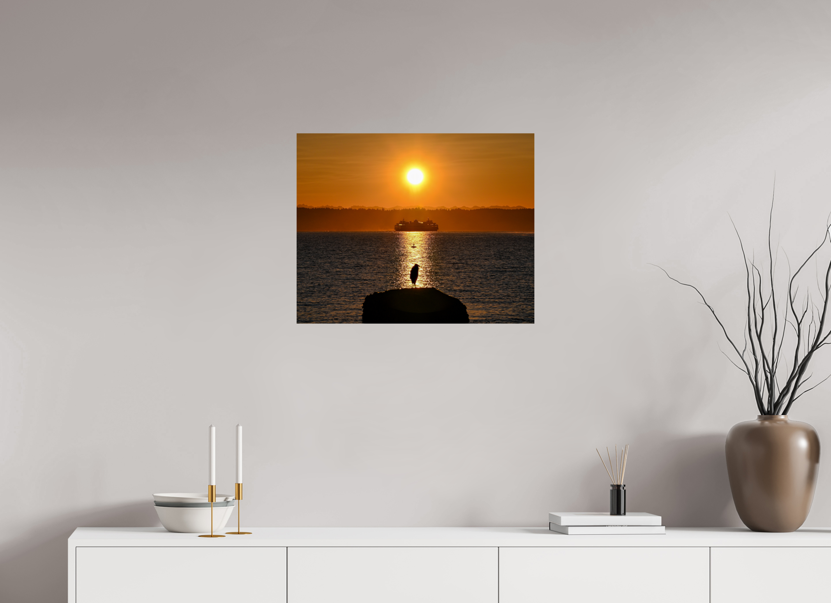 25 x 20″, Quality Photo Print On Fuji Crystal DP II Paper Sunrise on Tide Rock