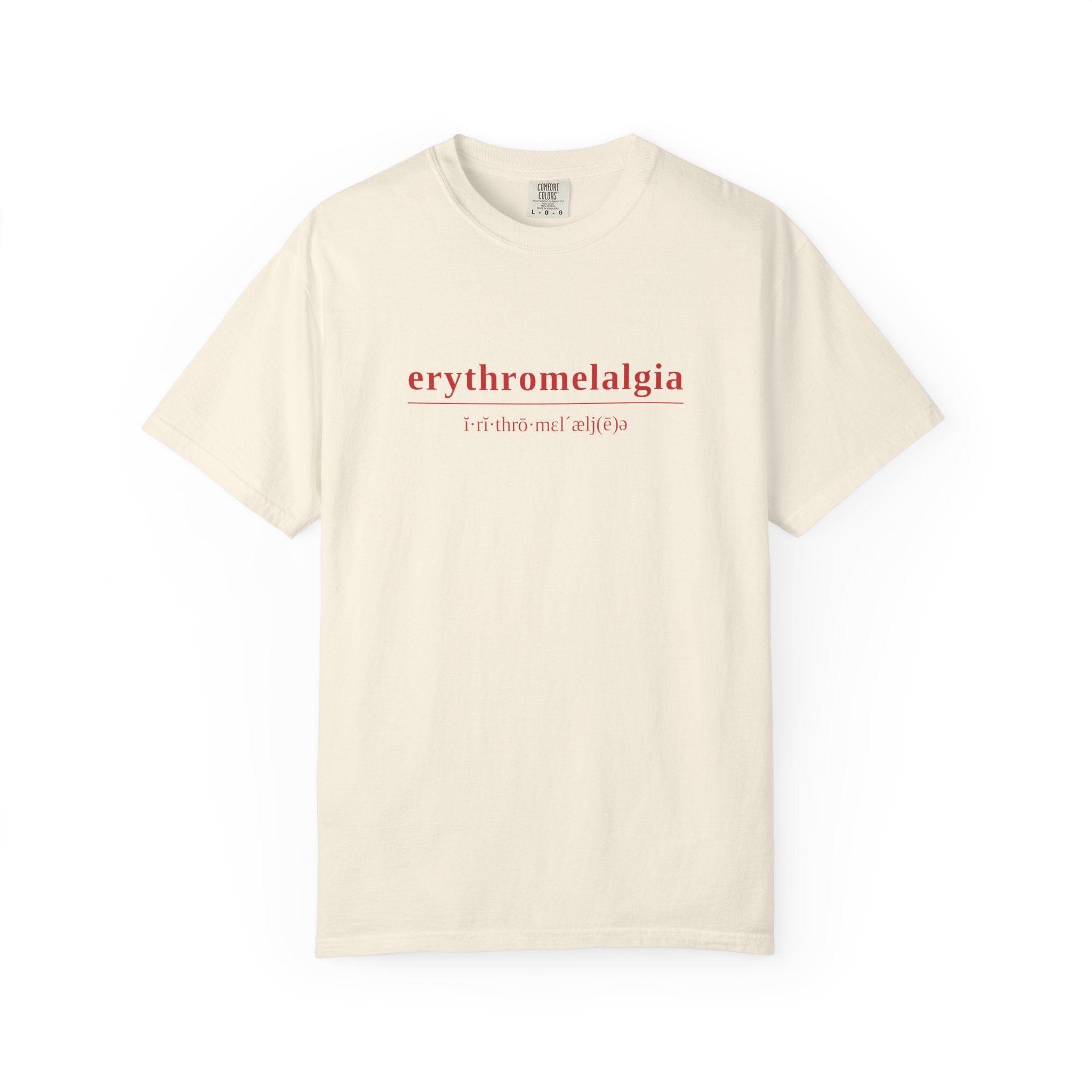 Erythromelalgia Definition T-Shirt | Red Text | Medical Awareness Tee
