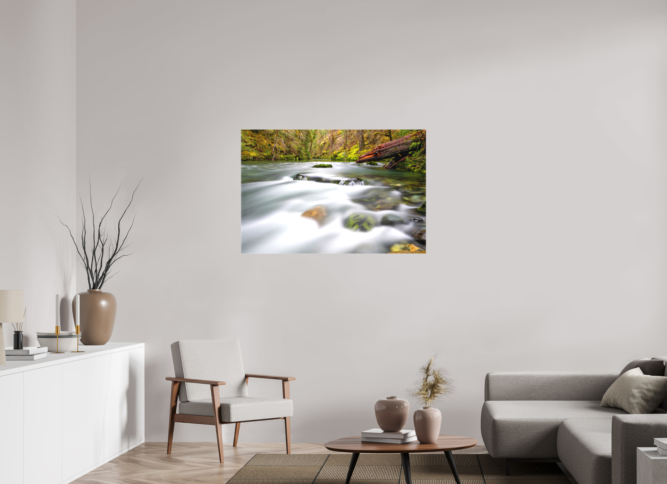 45 x 30″, Matte Canvas with Wrapped Edges River Rocks