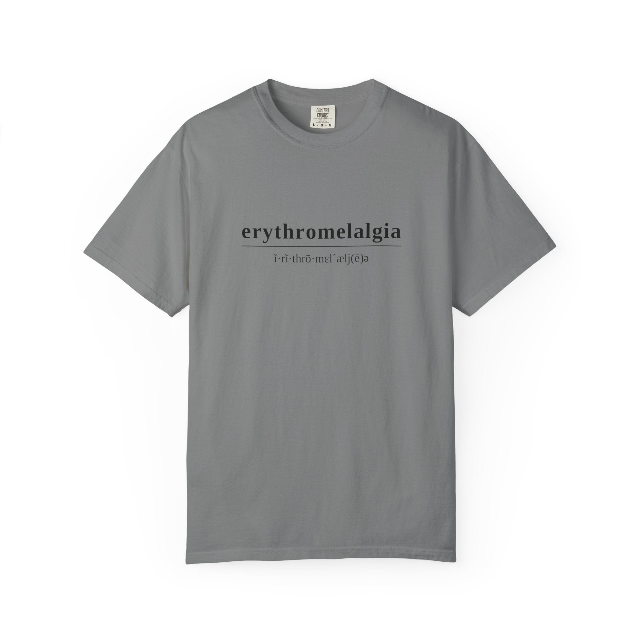 Erythromelalgia Definition T-Shirt | Black Text | Medical Awareness Tee