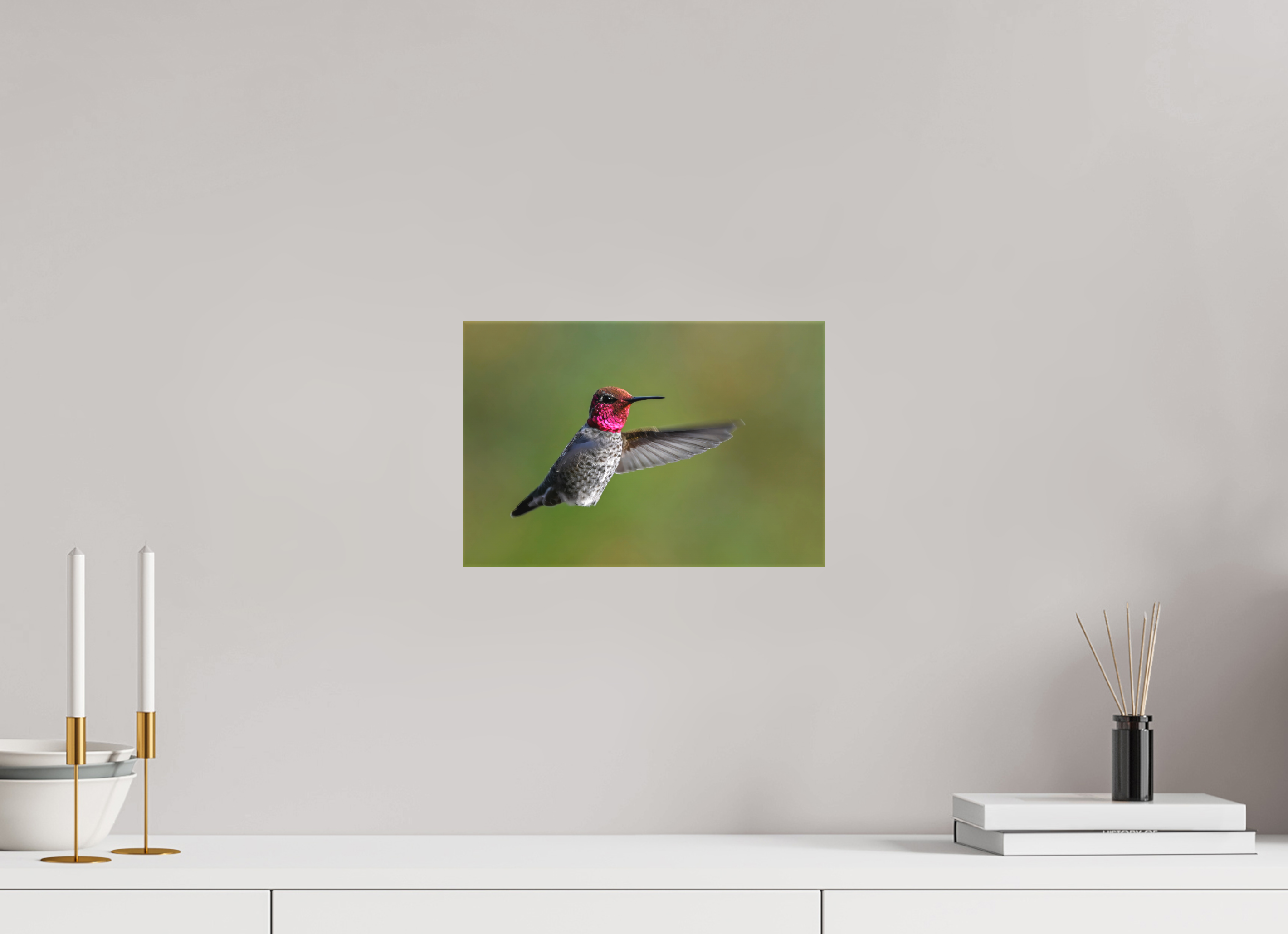 12 x 8″, Matte Canvas with Wrapped Edges Glowing Anna's