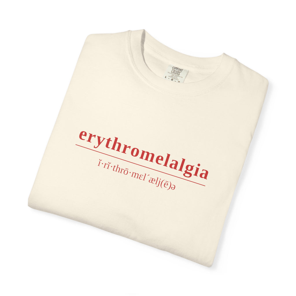 Erythromelalgia Definition T-Shirt | Red Text | Medical Awareness Tee