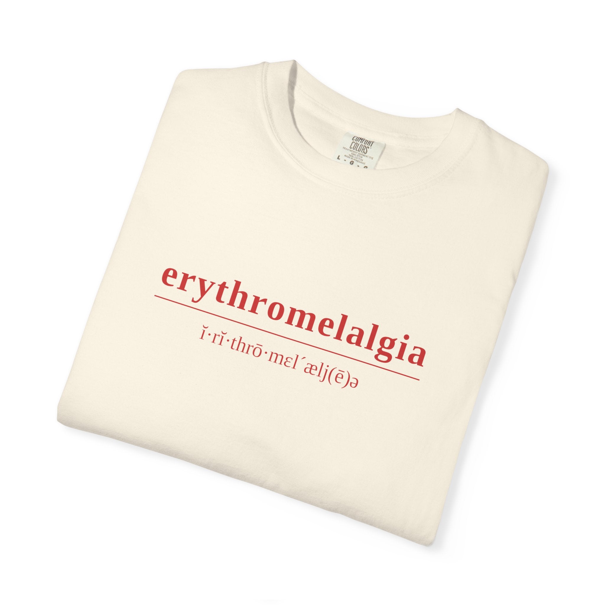 Erythromelalgia Definition T-Shirt | Red Text | Medical Awareness Tee