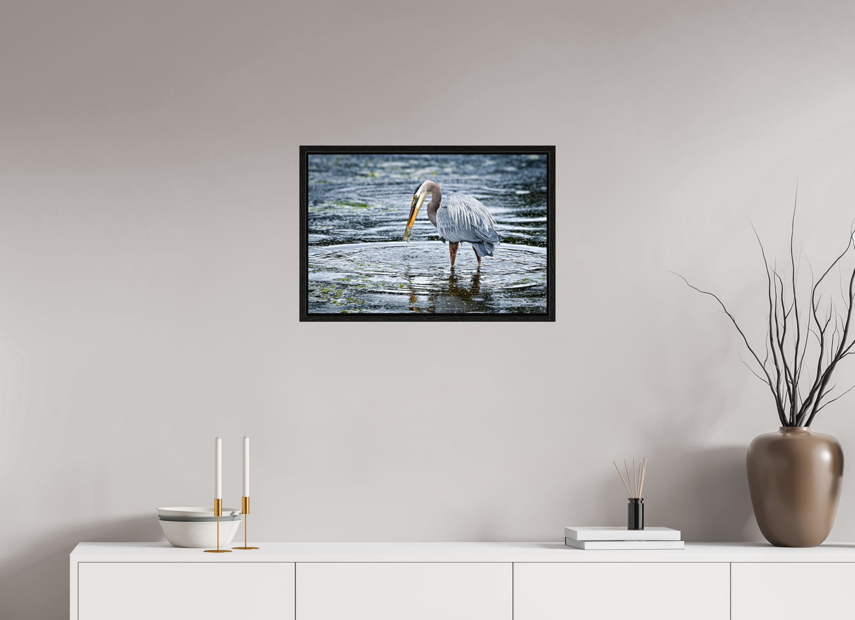 24 x 16″, Floater Frame Surprised Dinner