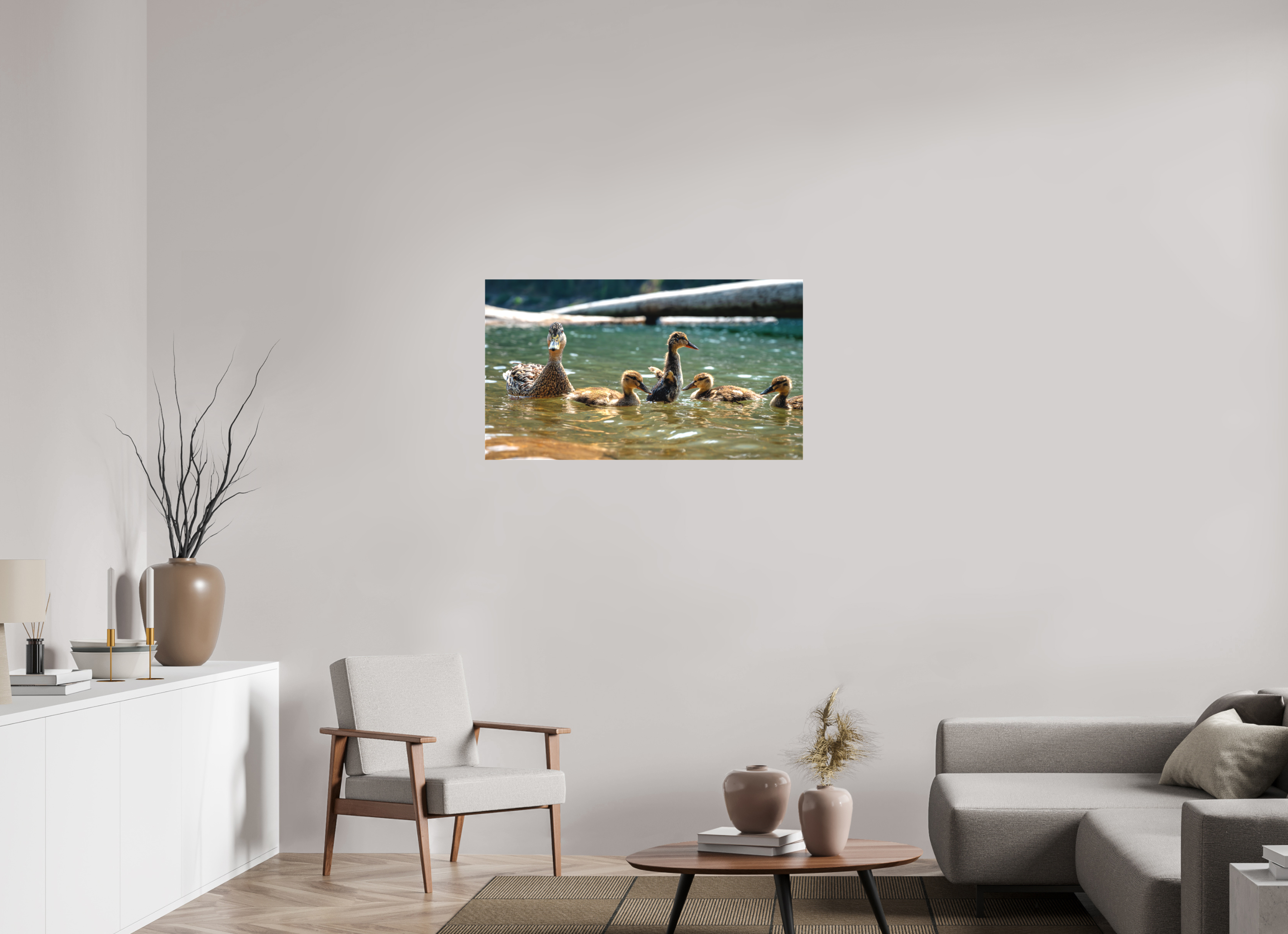 40 x 22.5″, Matte Canvas with Wrapped Edges Ducklings These Days.
