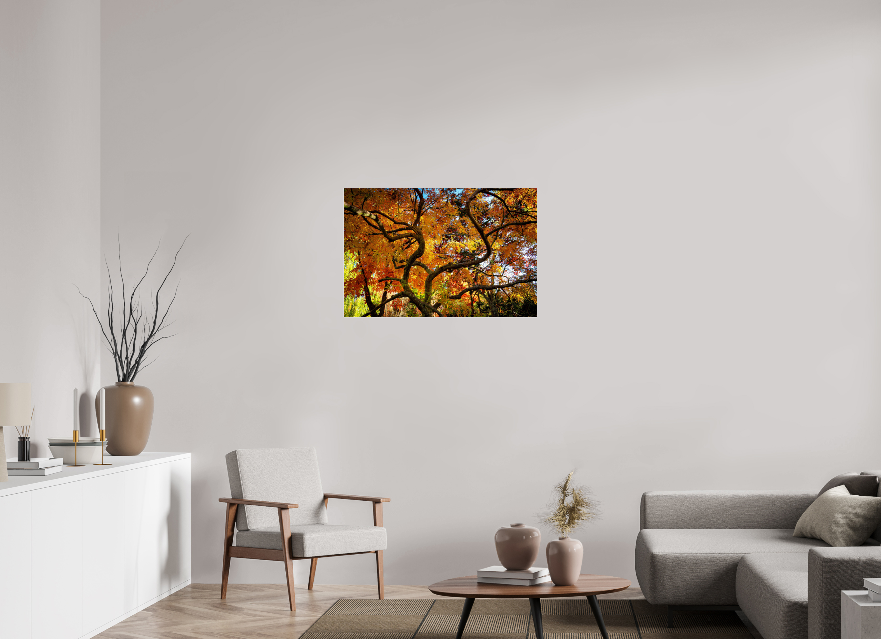 36 x 24″, Photo Mounted Under Acrylic Glass Autumn Maple