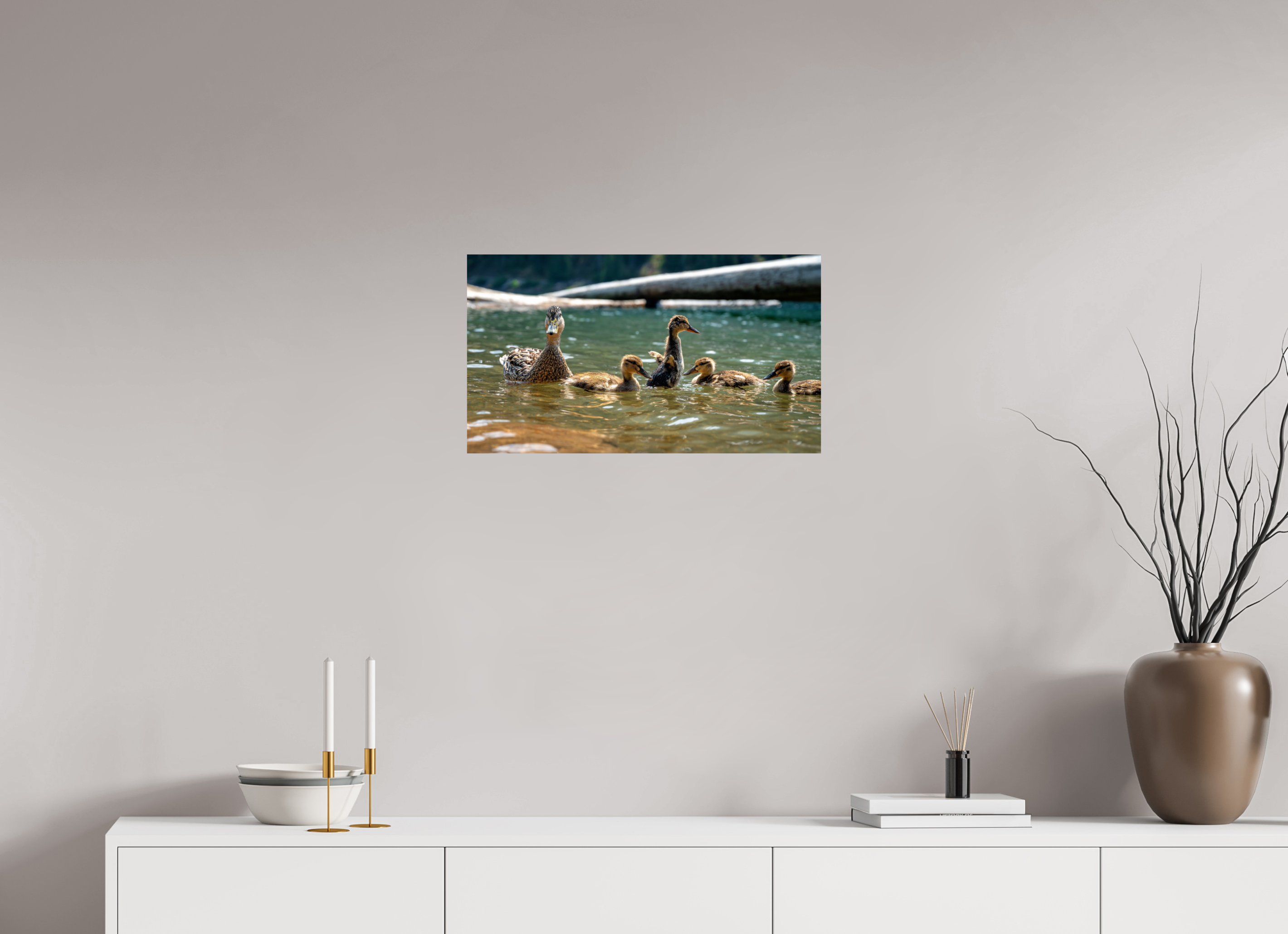 24 x 13.5″, Photo Print On Fuji Crystal DP II Ducklings These Days.