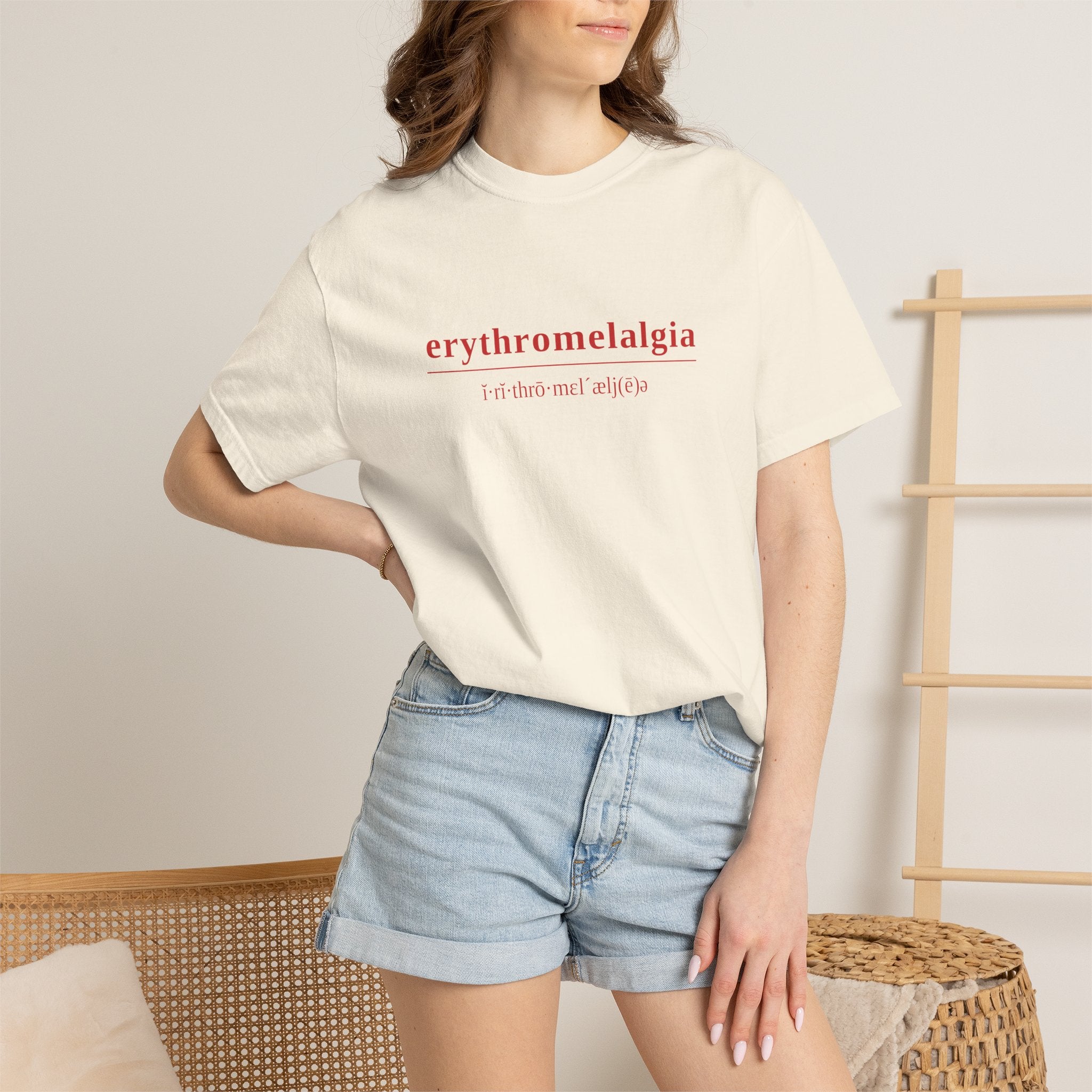 Erythromelalgia Definition T-Shirt | Red Text | Medical Awareness Tee