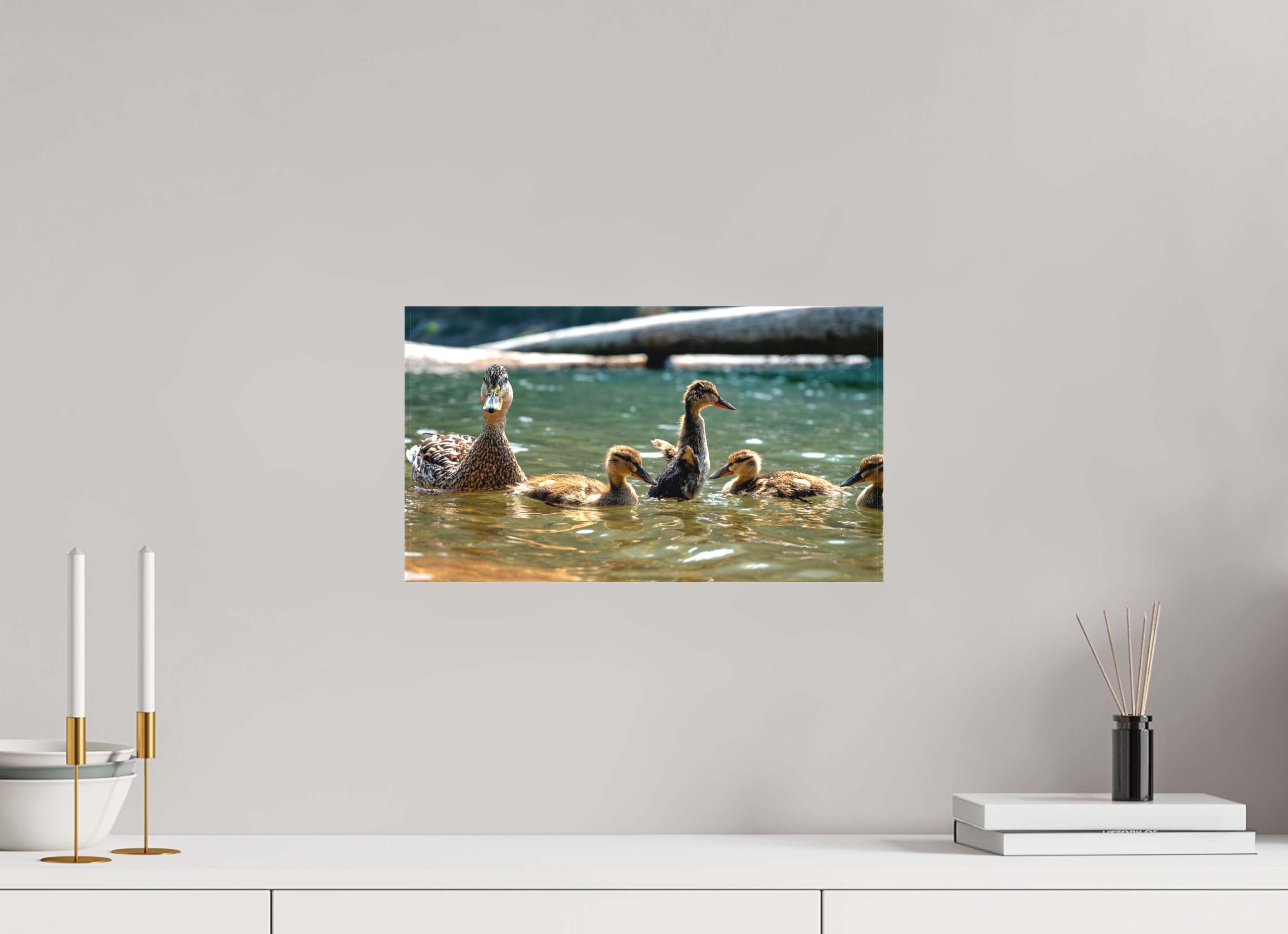 16 x 9″, Matte Canvas with Wrapped Edges Ducklings These Days.