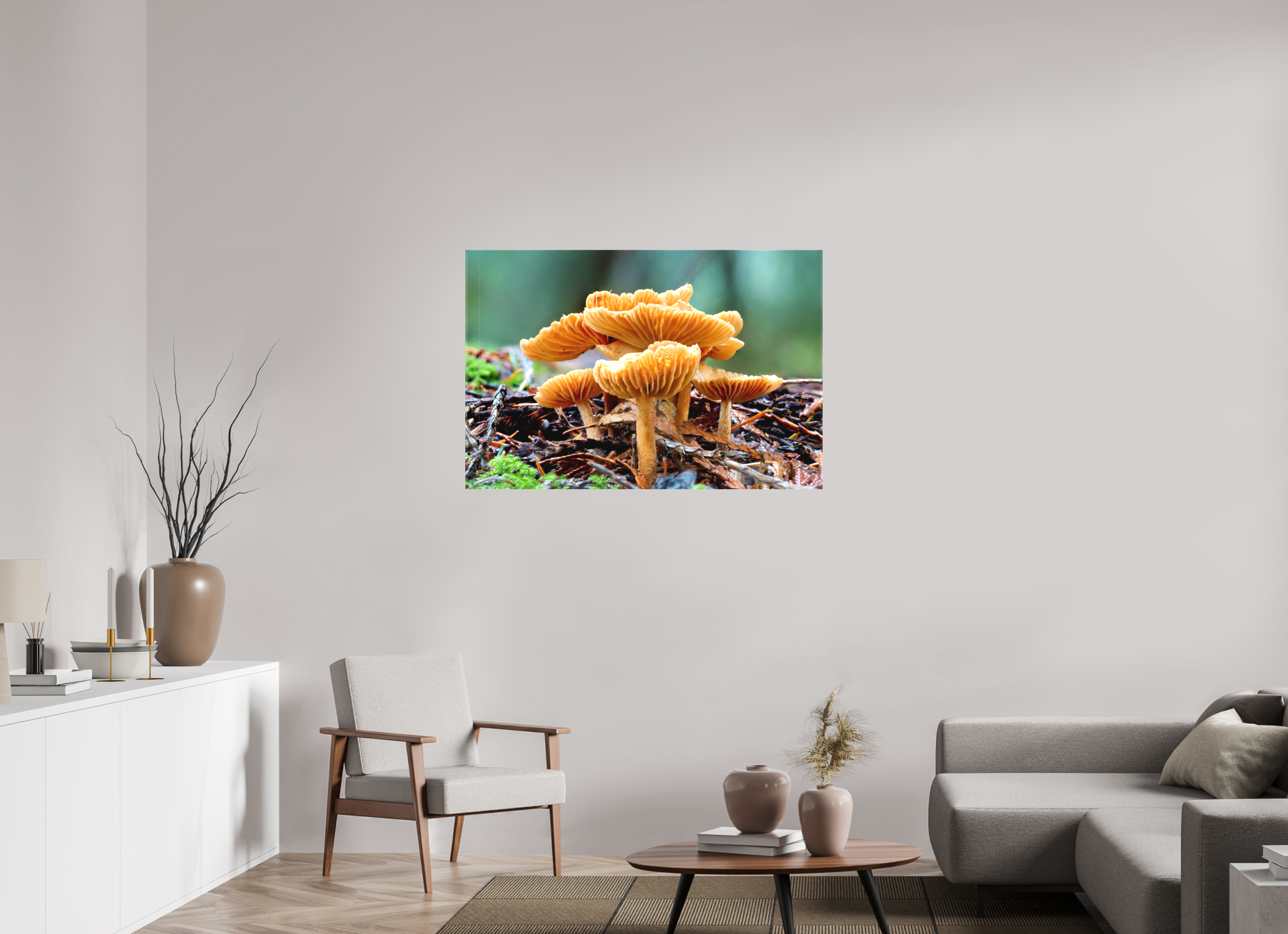 45 x 30″, Matte Canvas with Wrapped Edges Family of Fungi