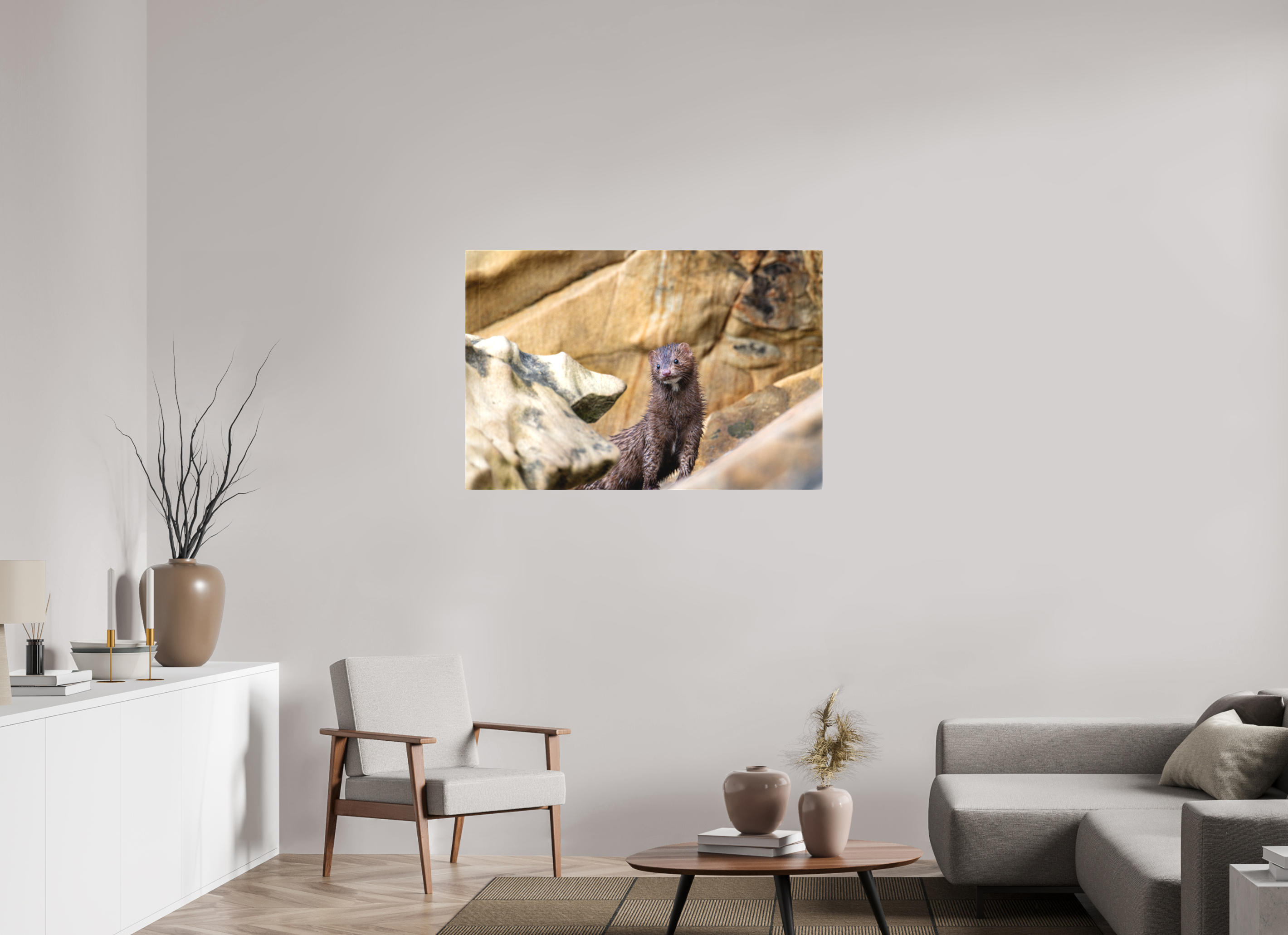 45 x 30″, Matte Canvas with Wrapped Edges Seaside Mink