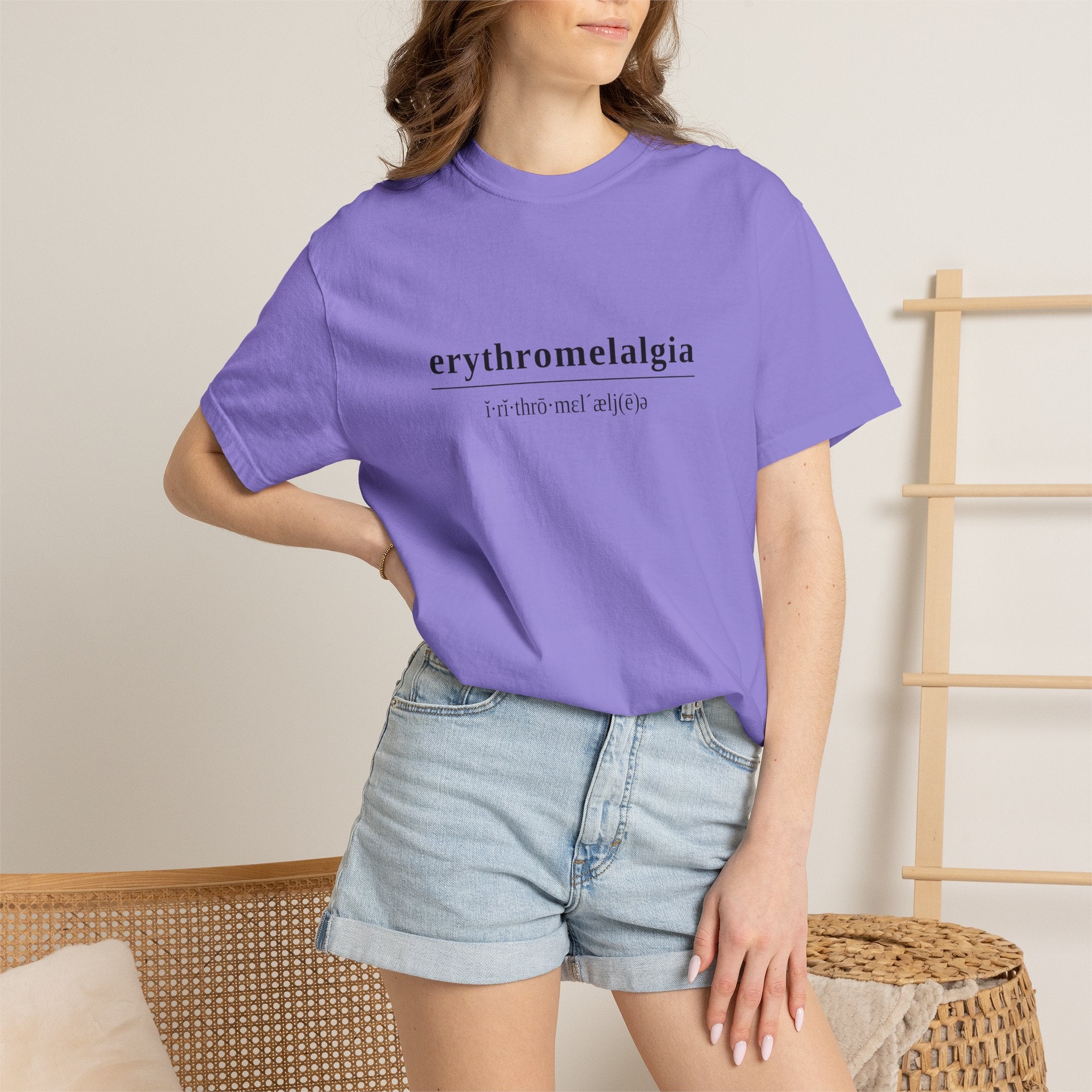 Erythromelalgia Definition T-Shirt | Black Text | Medical Awareness Tee