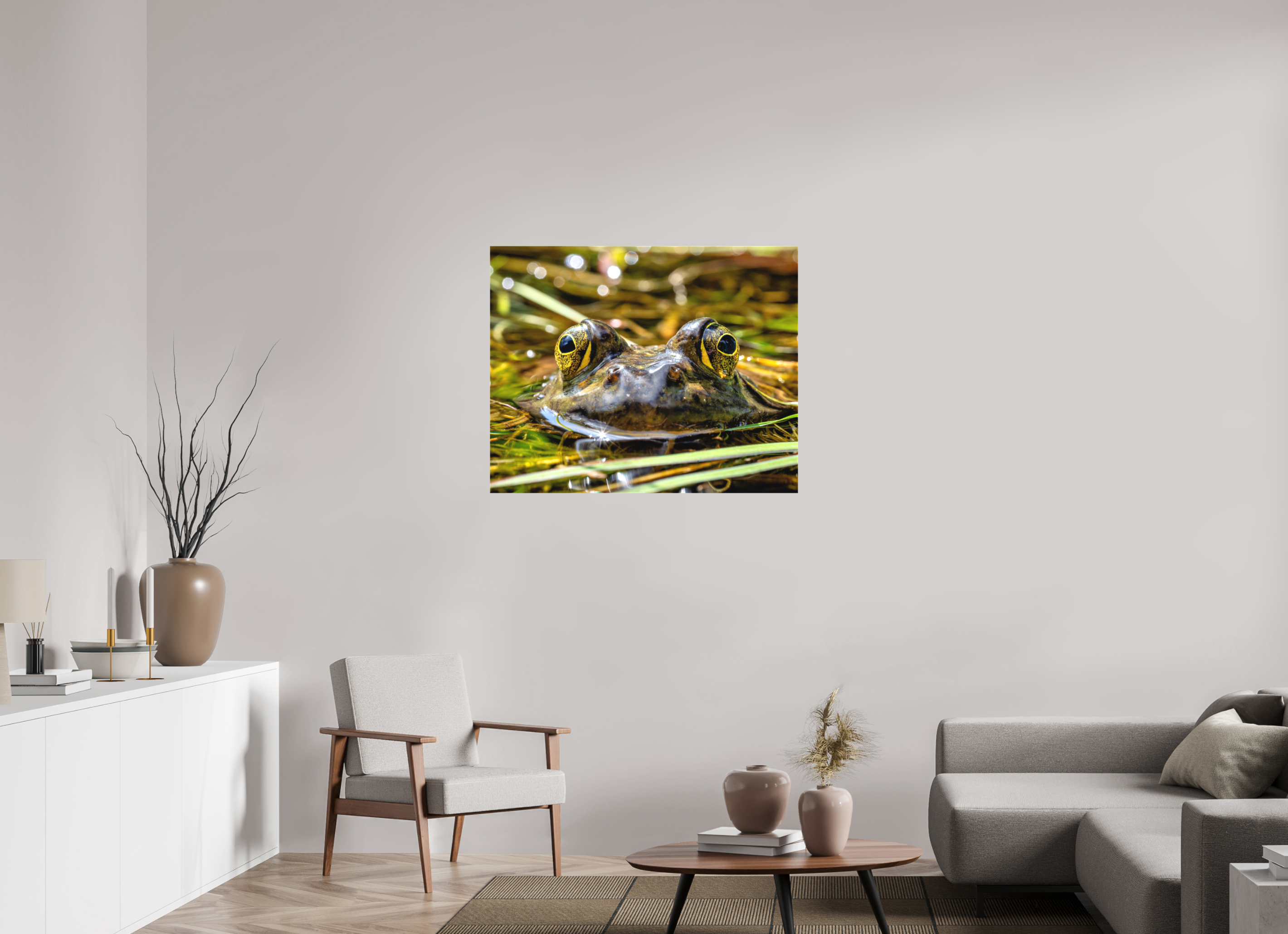 38.7 x 31″, Matte Canvas with Wrapped Edges Eyes of Frog