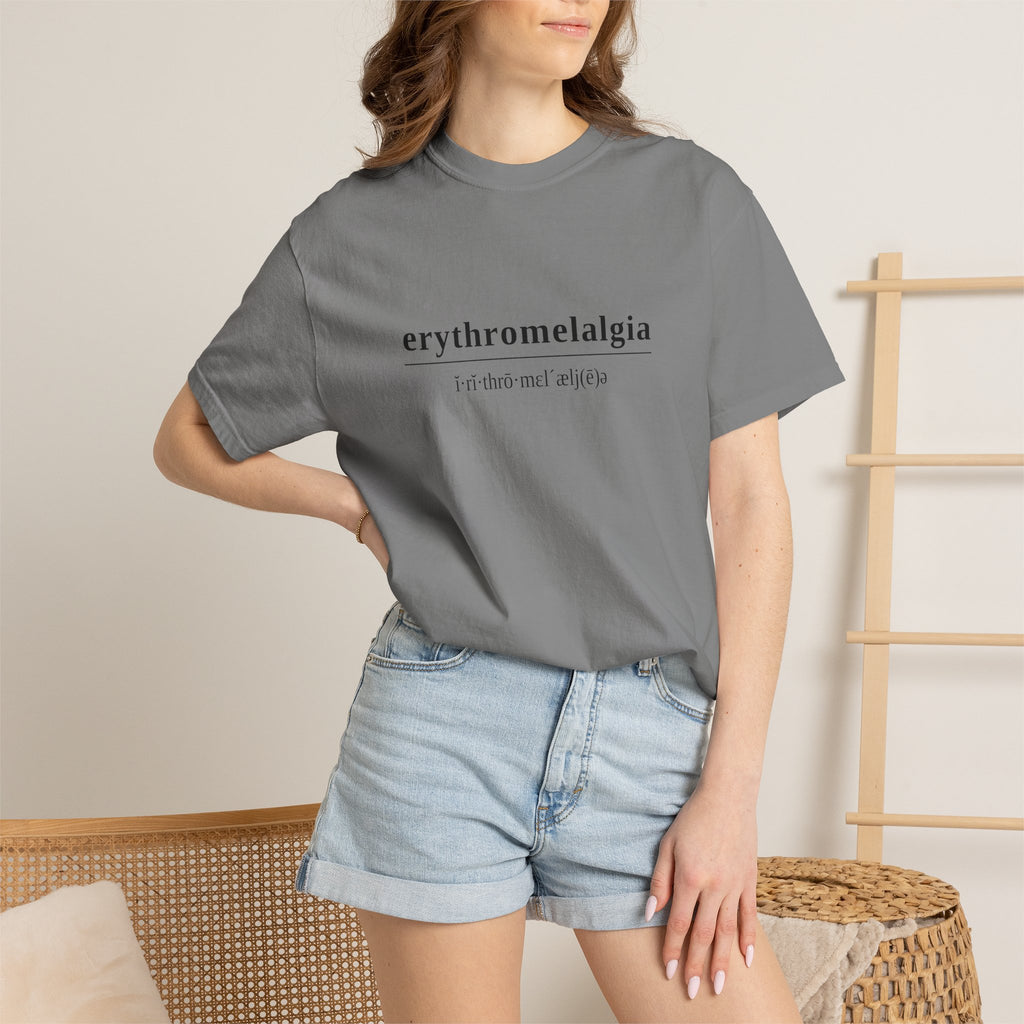 Erythromelalgia Definition T-Shirt | Black Text | Medical Awareness Tee