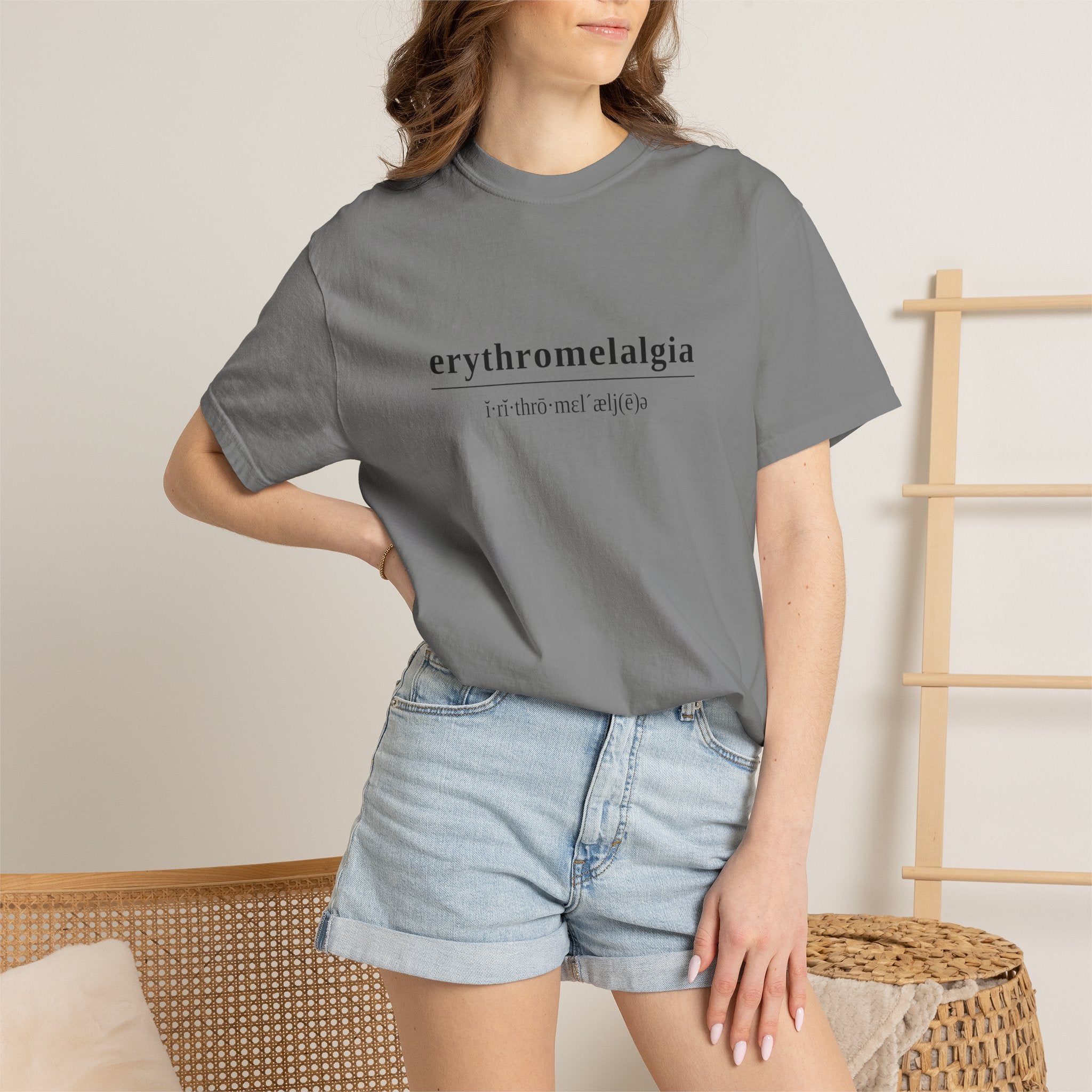 Erythromelalgia Definition T-Shirt | Black Text | Medical Awareness Tee