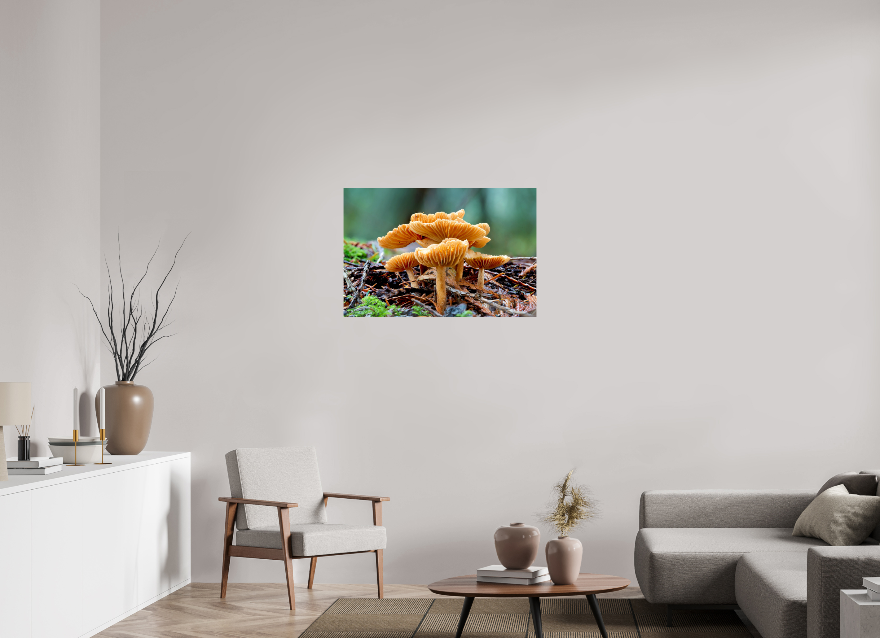 36 x 24″, Photo Mounted Under Acrylic Glass Family of Fungi