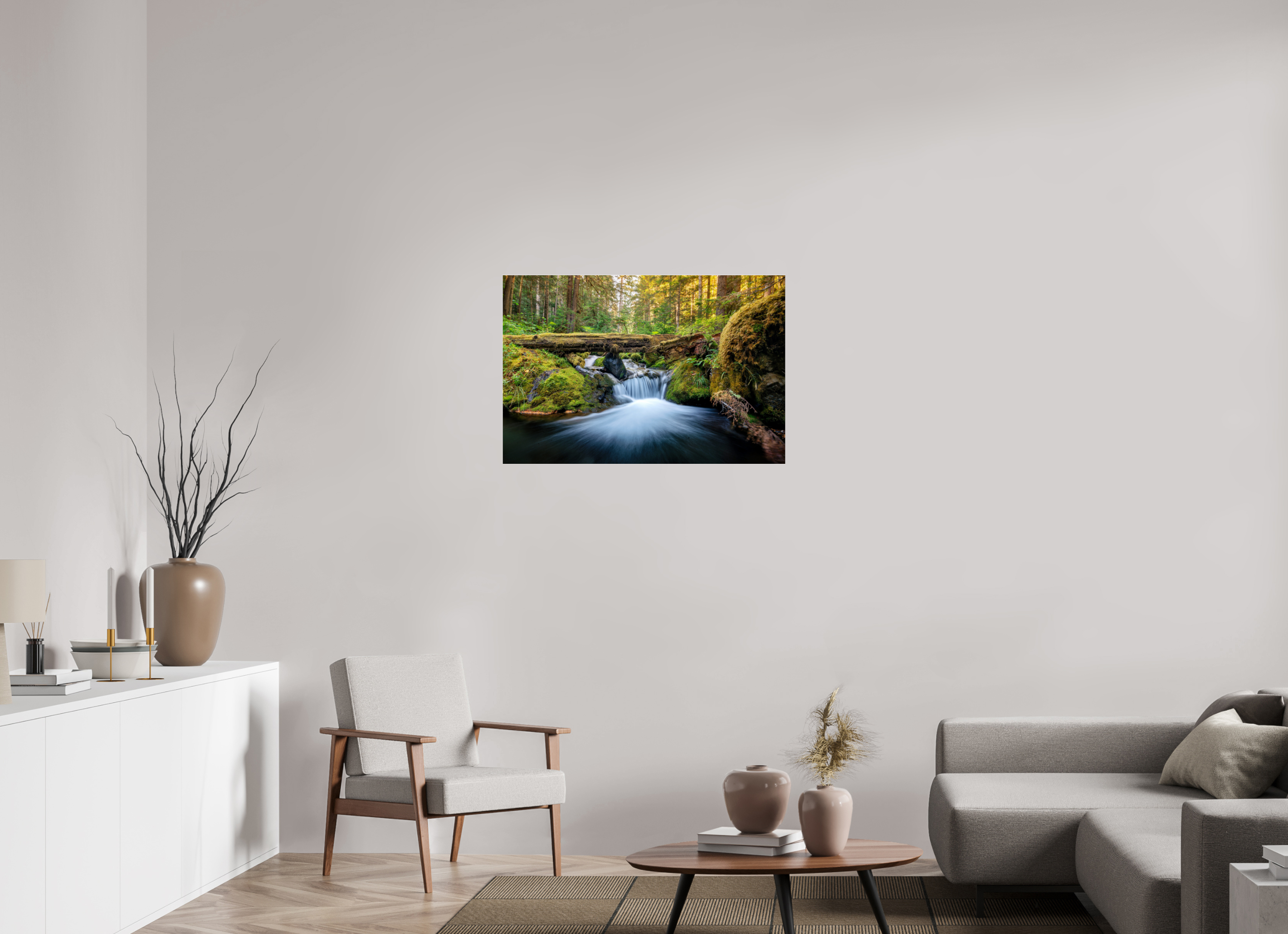 36 x 24″, Photo Mounted Under Acrylic Glass Falls on the Quilcene River