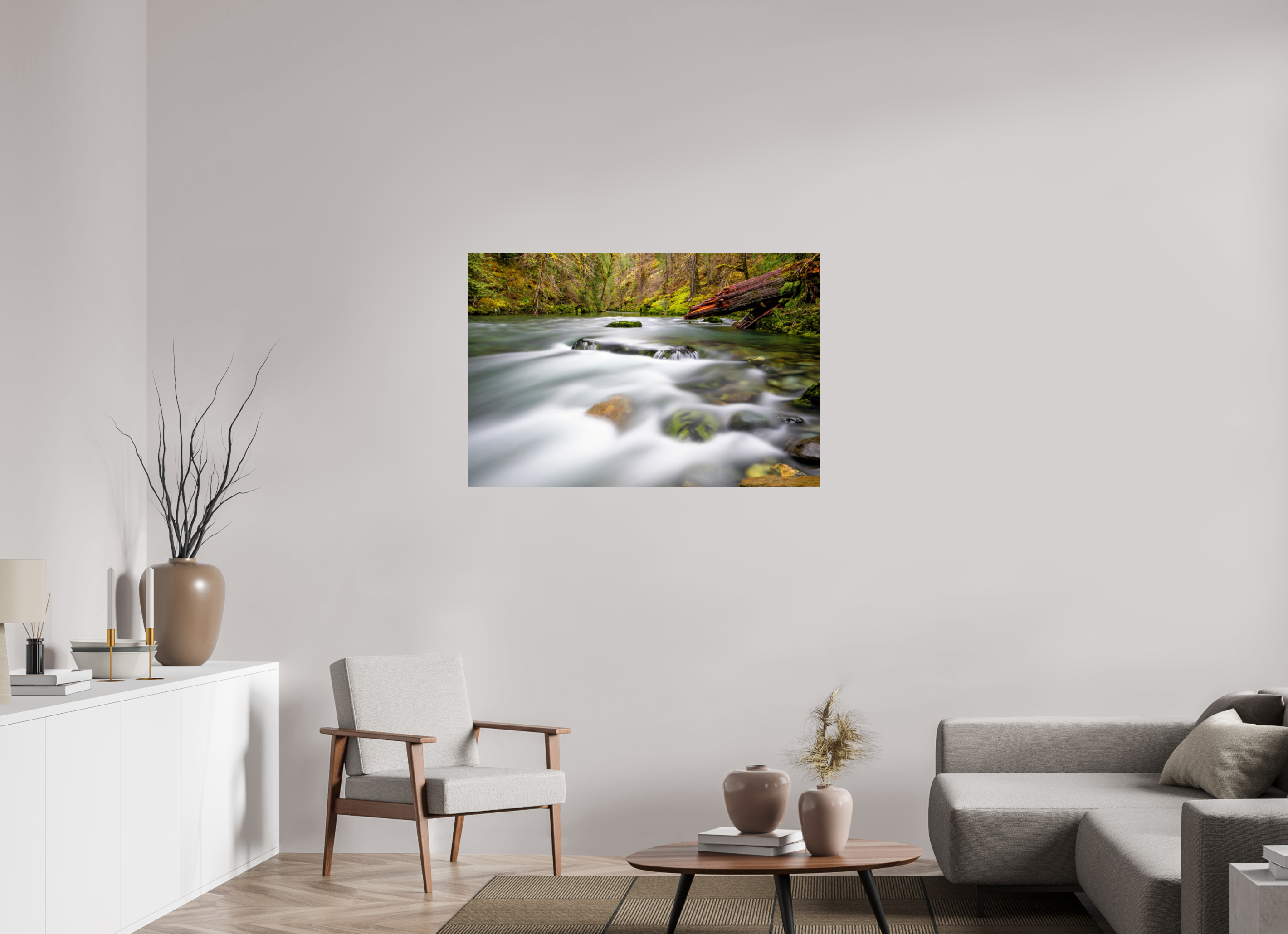 45 x 30″, Photo Print On Fuji Crystal DP II River Rocks