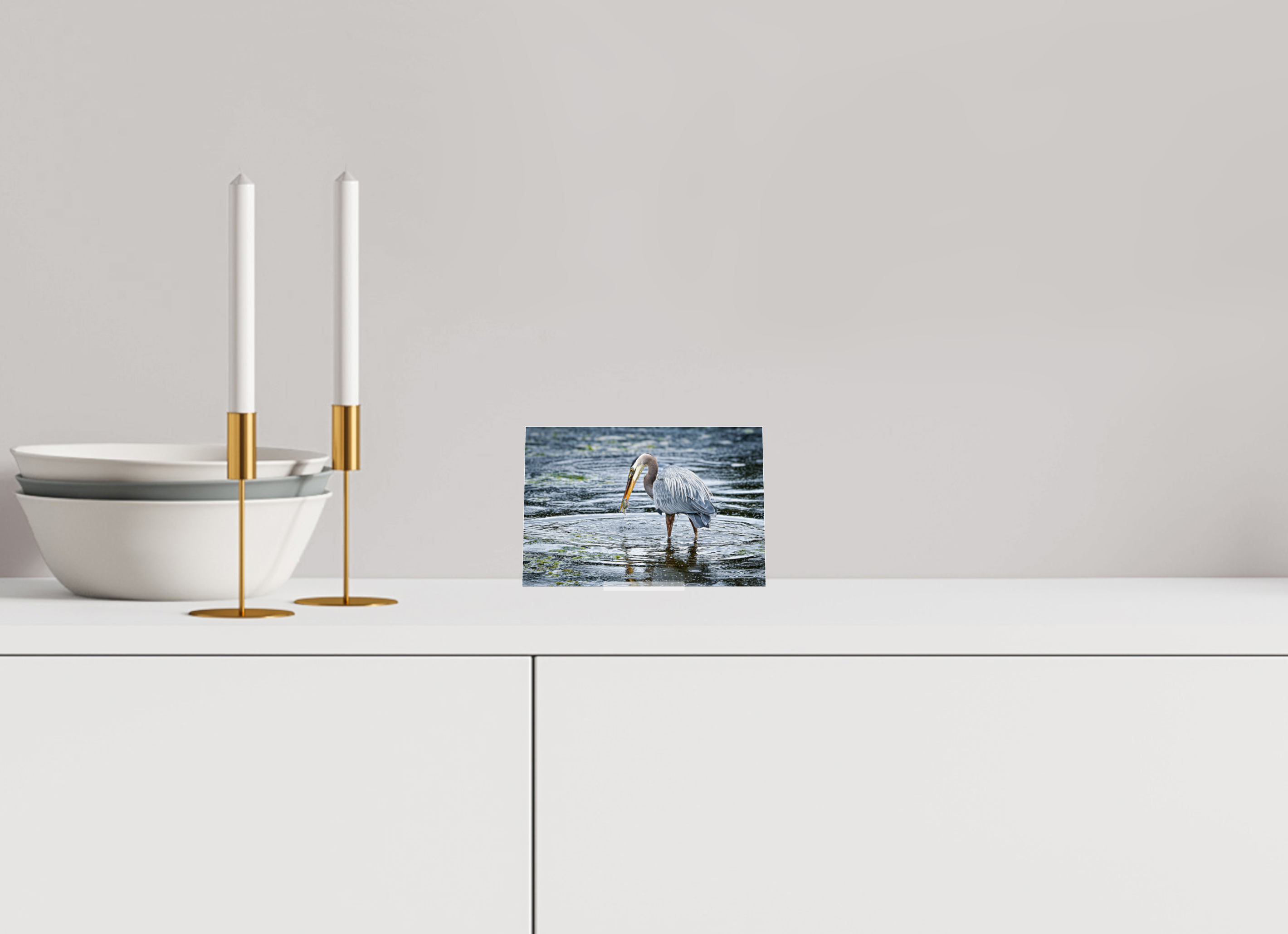 6 x 4″, Acrylic Glass on Stand Surprised Dinner