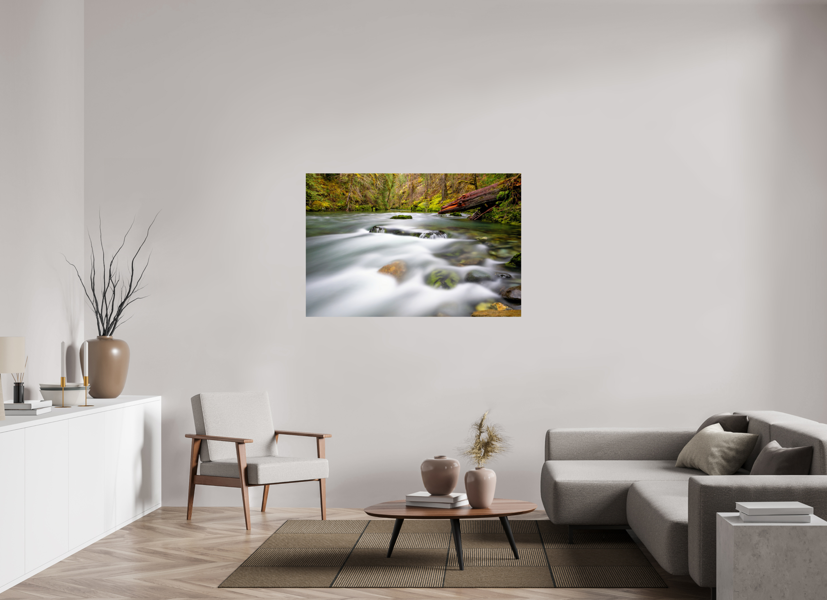 54 x 36″, Photo Print On Fuji Crystal DP II River Rocks