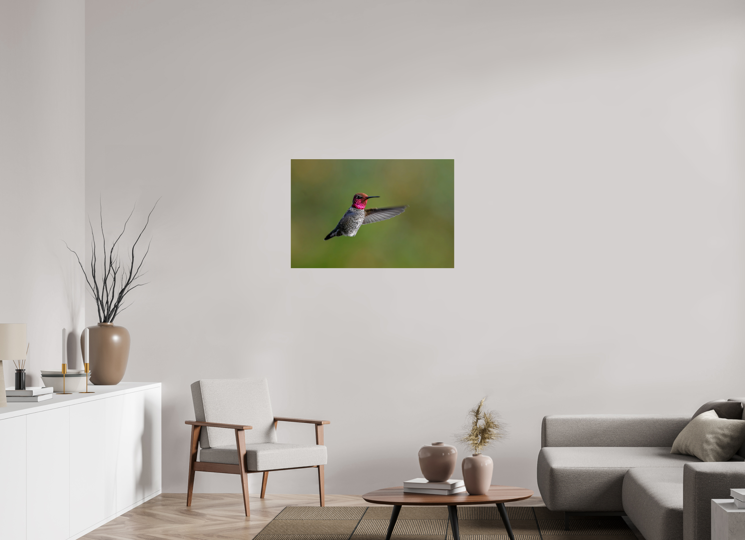 36 x 24″, Photo Mounted Under Acrylic Glass Glowing Anna's