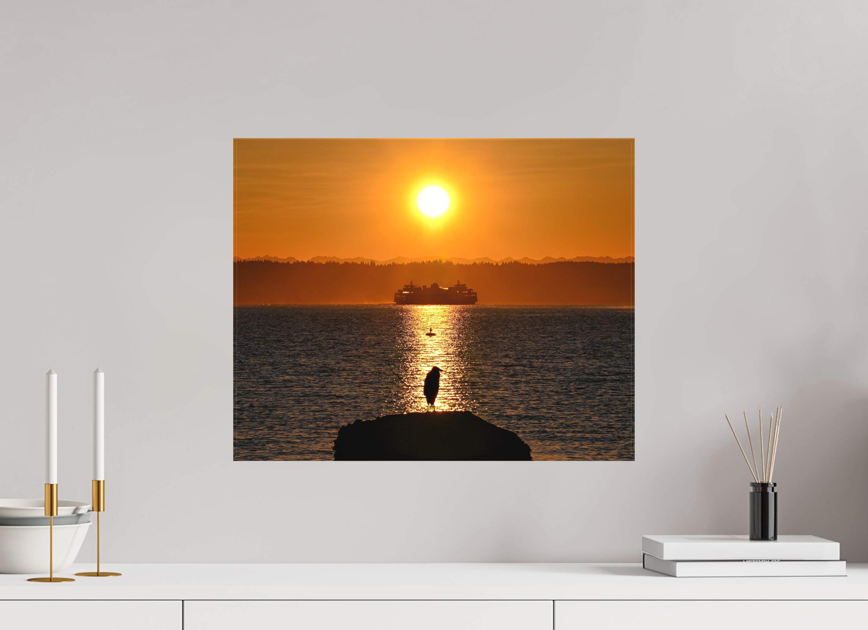 20 x 16″, Matte Canvas with Wrapped Edges Sunrise on Tide Rock