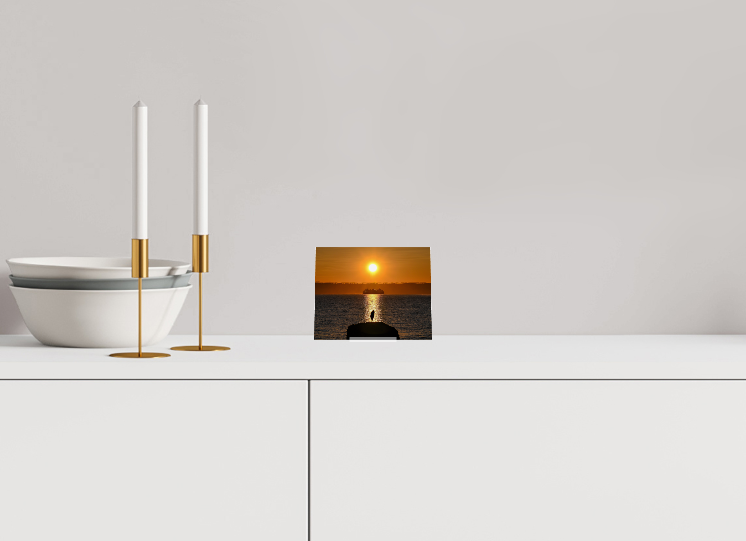 5 x 4″, Acrylic Glass on Stand Sunrise on Tide Rock