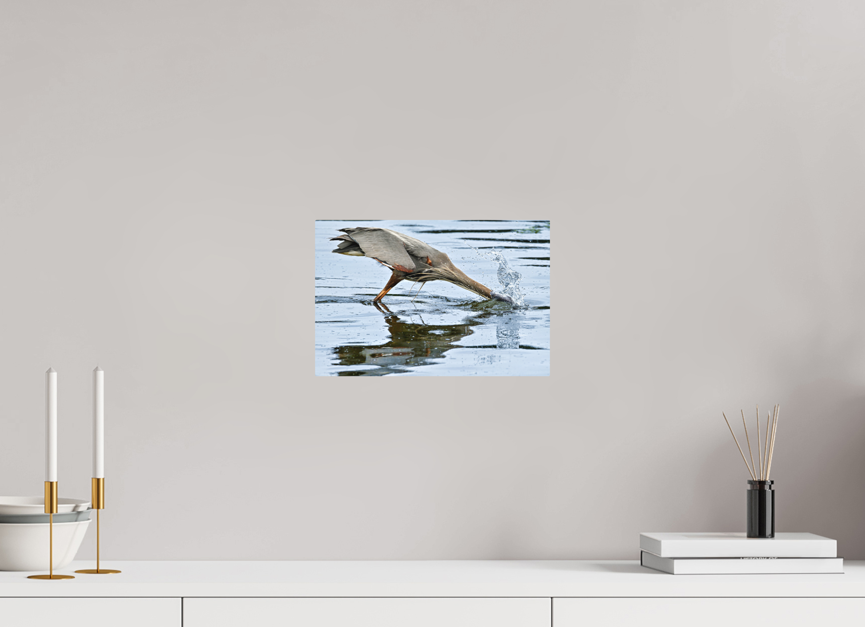 12 x 8″, Direct Print on Aluminum with mounting hardware included. The Plunge