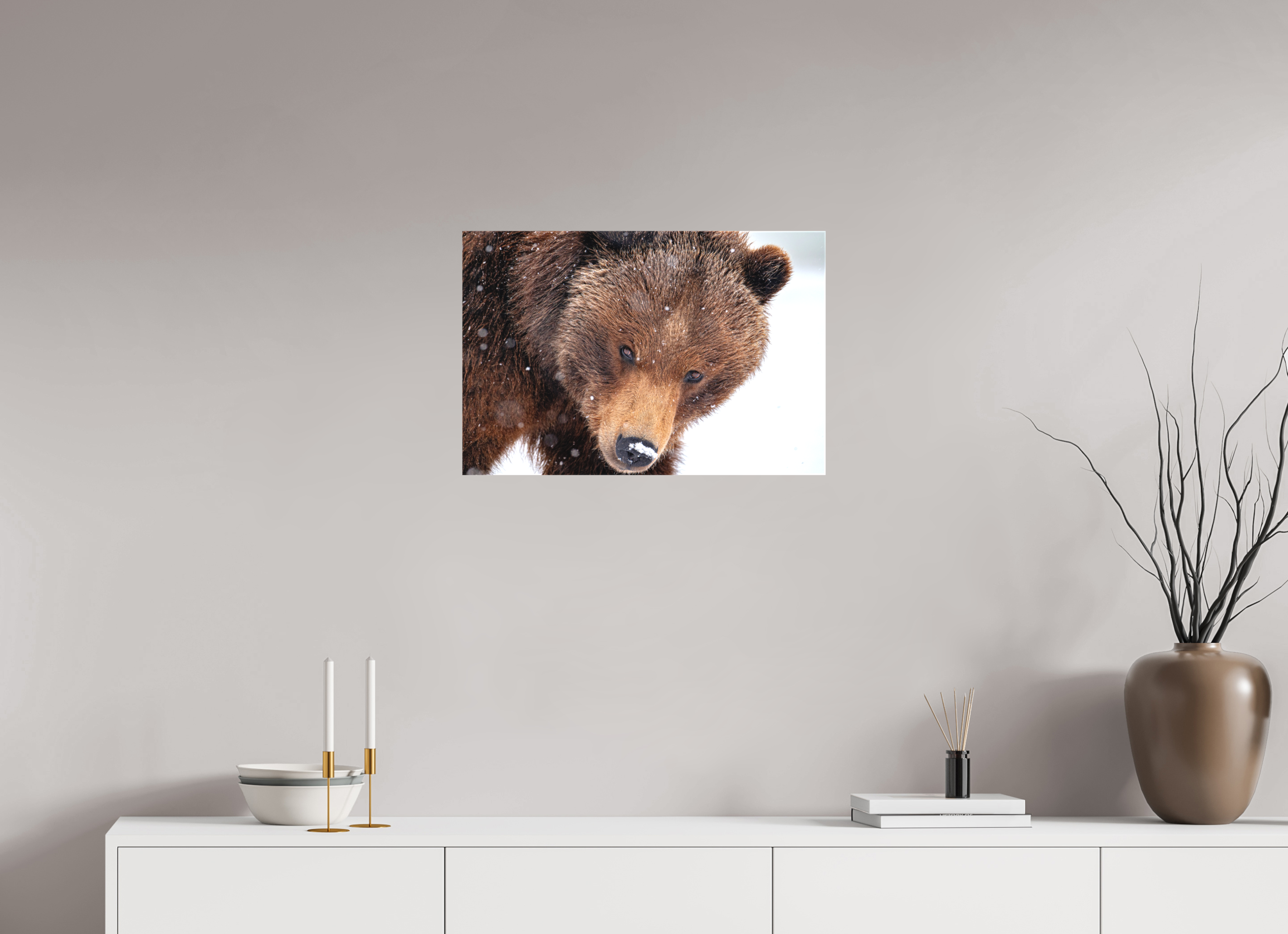 24 x 16″, Matte Canvas with Wrapped Edges Bear Stare